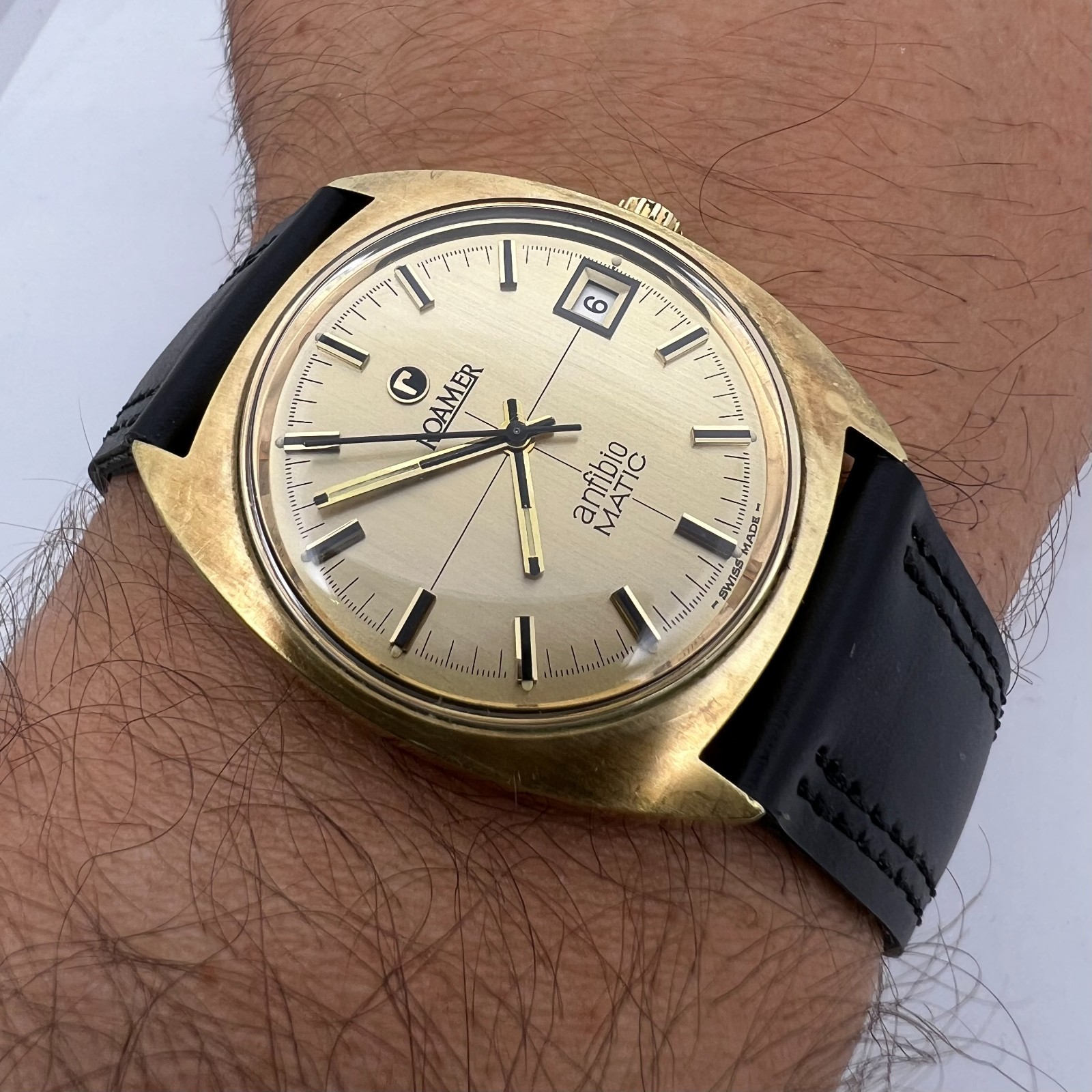 VINTAGE ROAMER ANFIBIO MATIC AUTOMATIC GOLD PLATED MENS WATCH