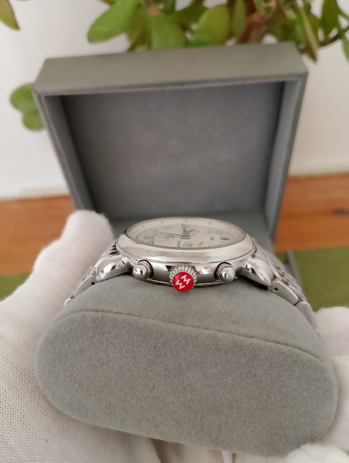MICHELE CSX,CX39 CHRONOGRAPH Stain Still BAND WATCH for women MW03D00A0025