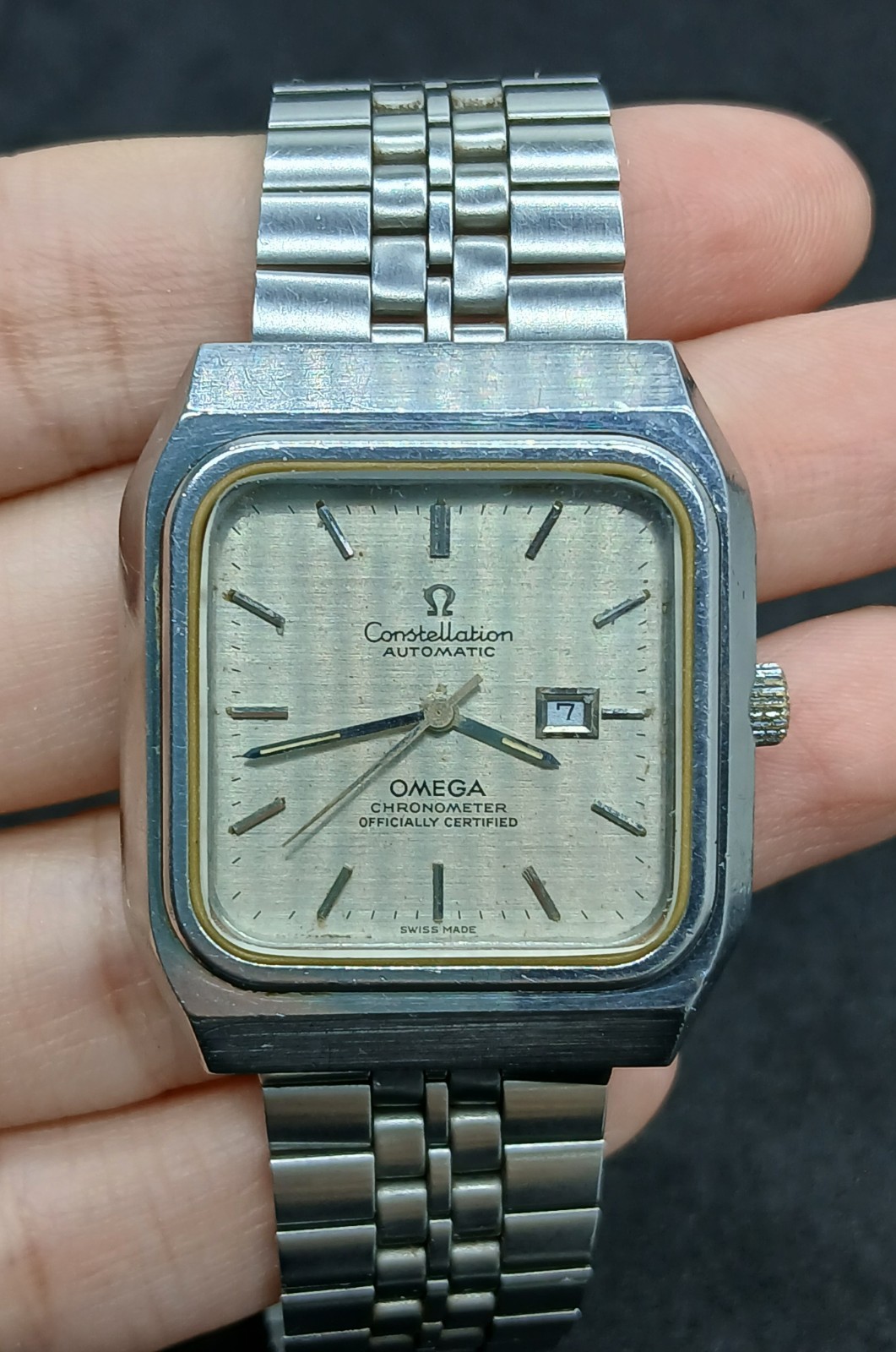 Vintage Omega Constellation Automatic Ref. 168.0062 Diameter 33×37 mm, Working.