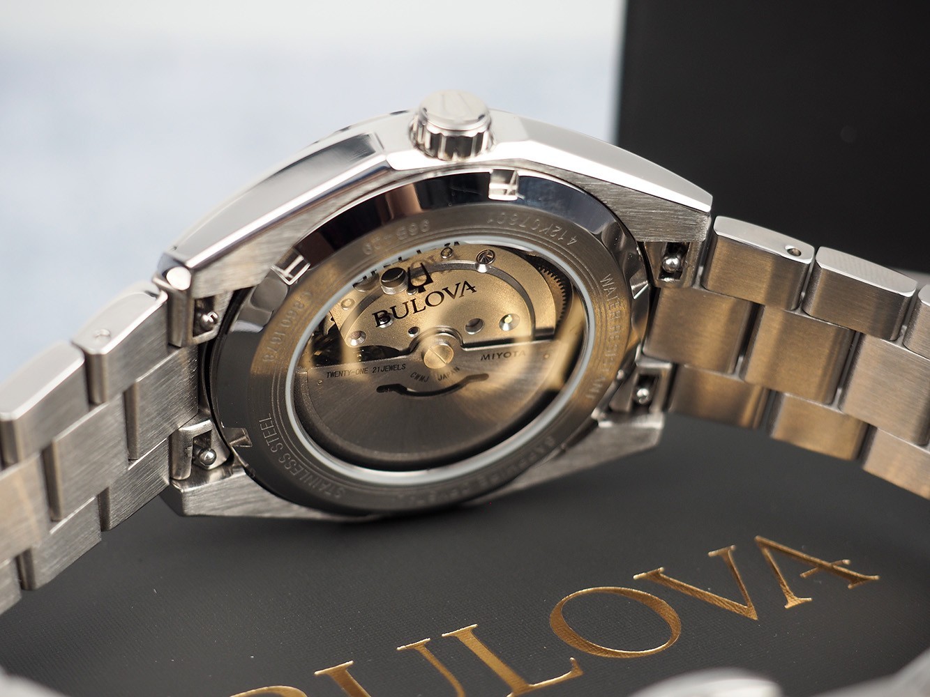 Bulova Surveyor Automatic Green Dial Stainless Steel Men’s Watch 39 mm – 96B429