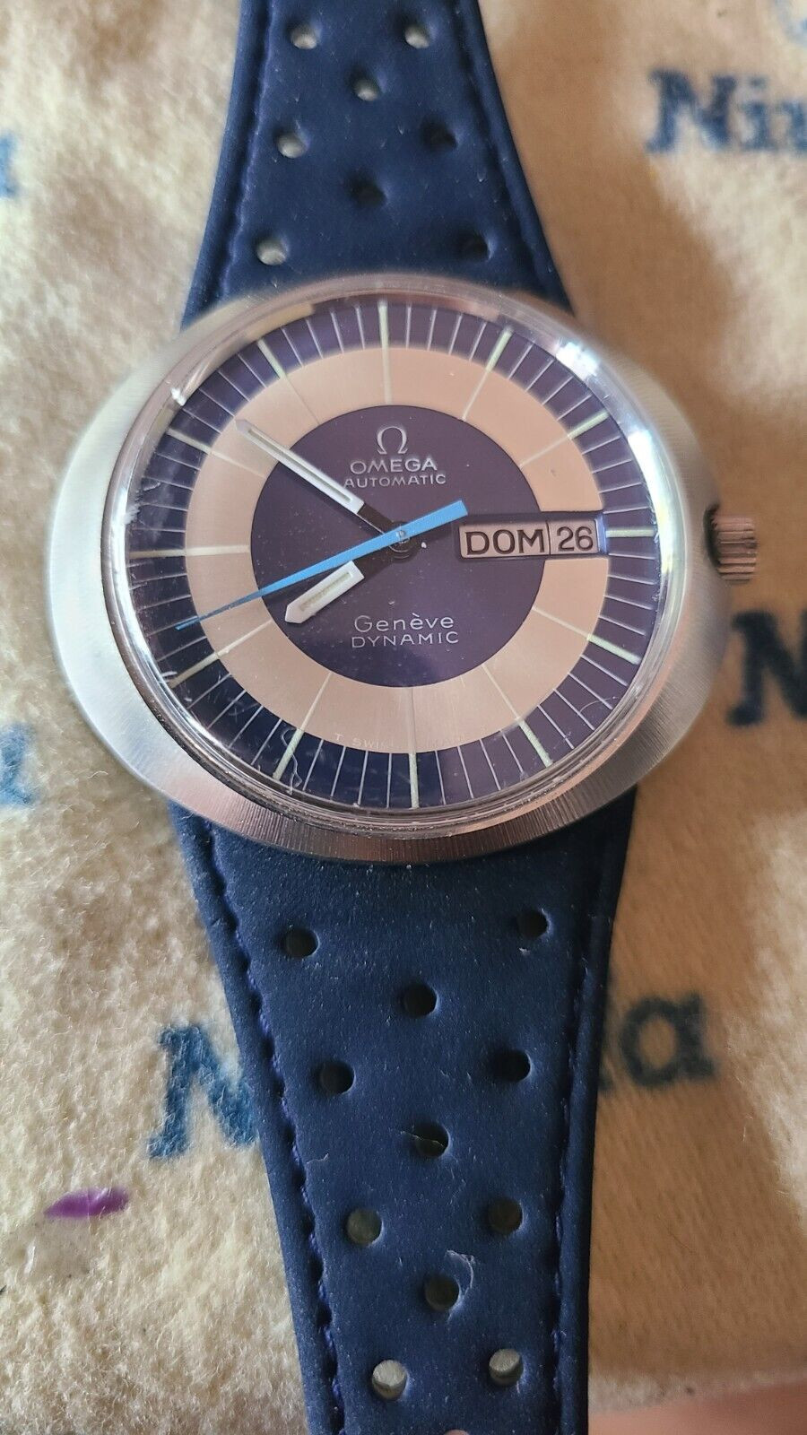 1970s NEVER WORN Omega Geneve Dynamic tool 107 Automatic Watch (SEE DESCRIPTION)