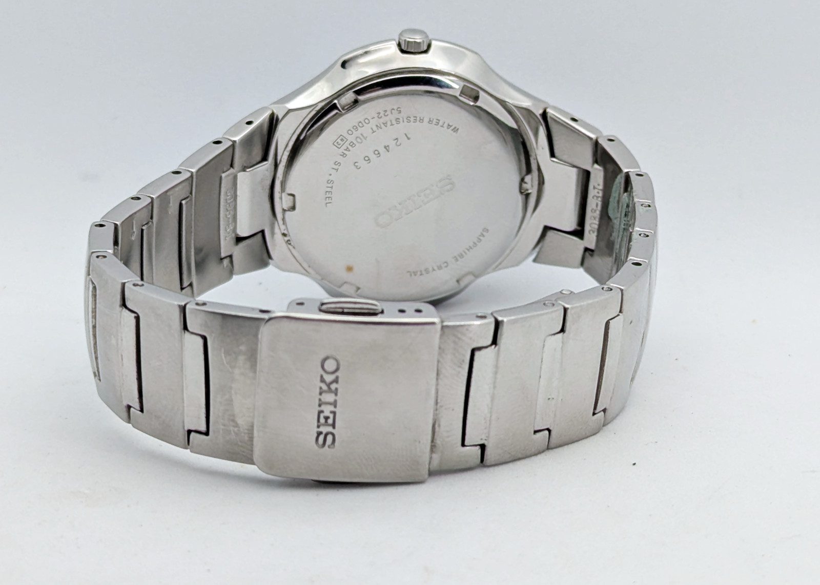 Seiko Premier Auto Relay 5J22 White Dial Sapphire | New Capacitor & Hinged Box