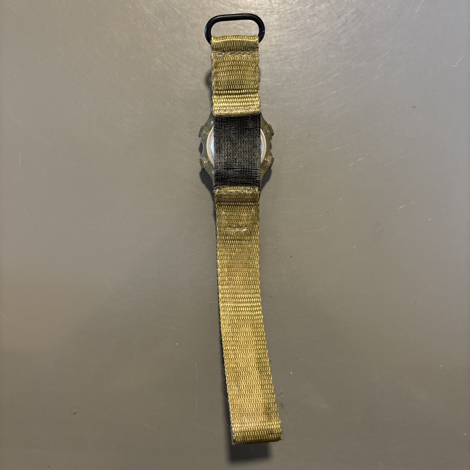 Vintage Freestyle Sand Shark Digital Watch 509 Green Beige WR 100m Nylon Strap