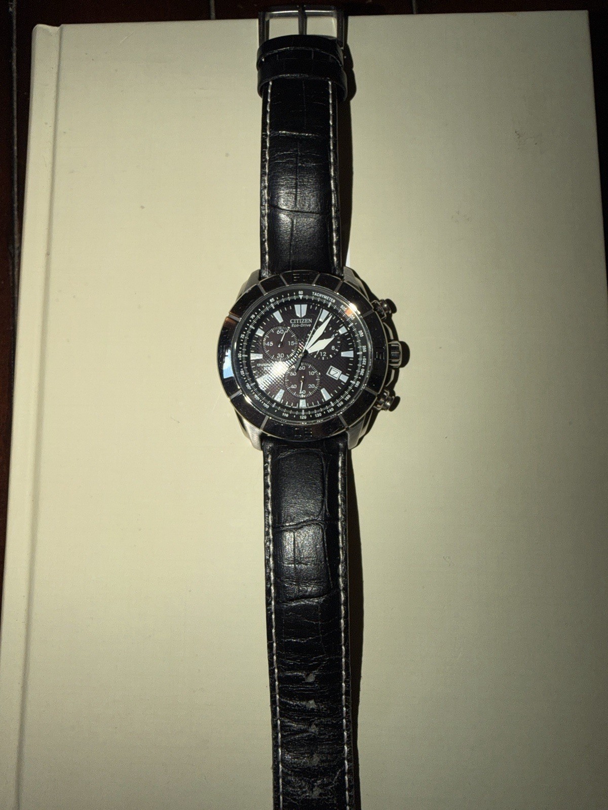 Citizen Eco Drive Chronograph Men’s Watch Stainless Steel Titanium WR100