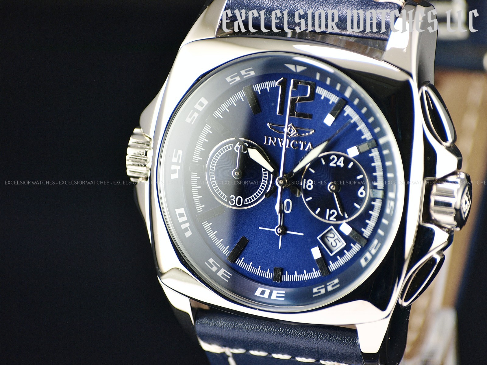 Rare New Invicta 40mm Men’s Prestige Japan Chronograph Quartz Blue Dial SS Watch