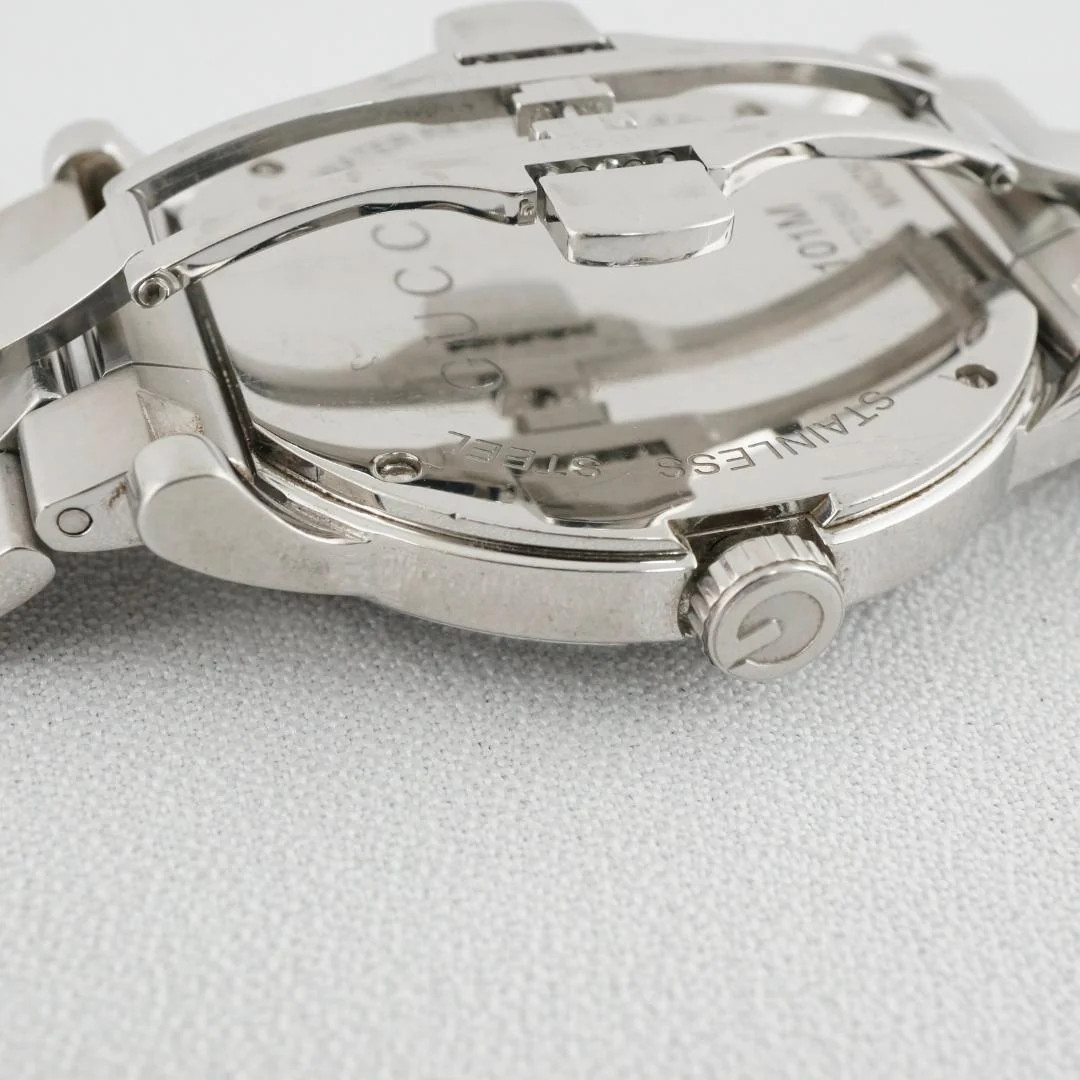 GUCCI 101M Quartz Stainless Steel Grey Mens Watch
