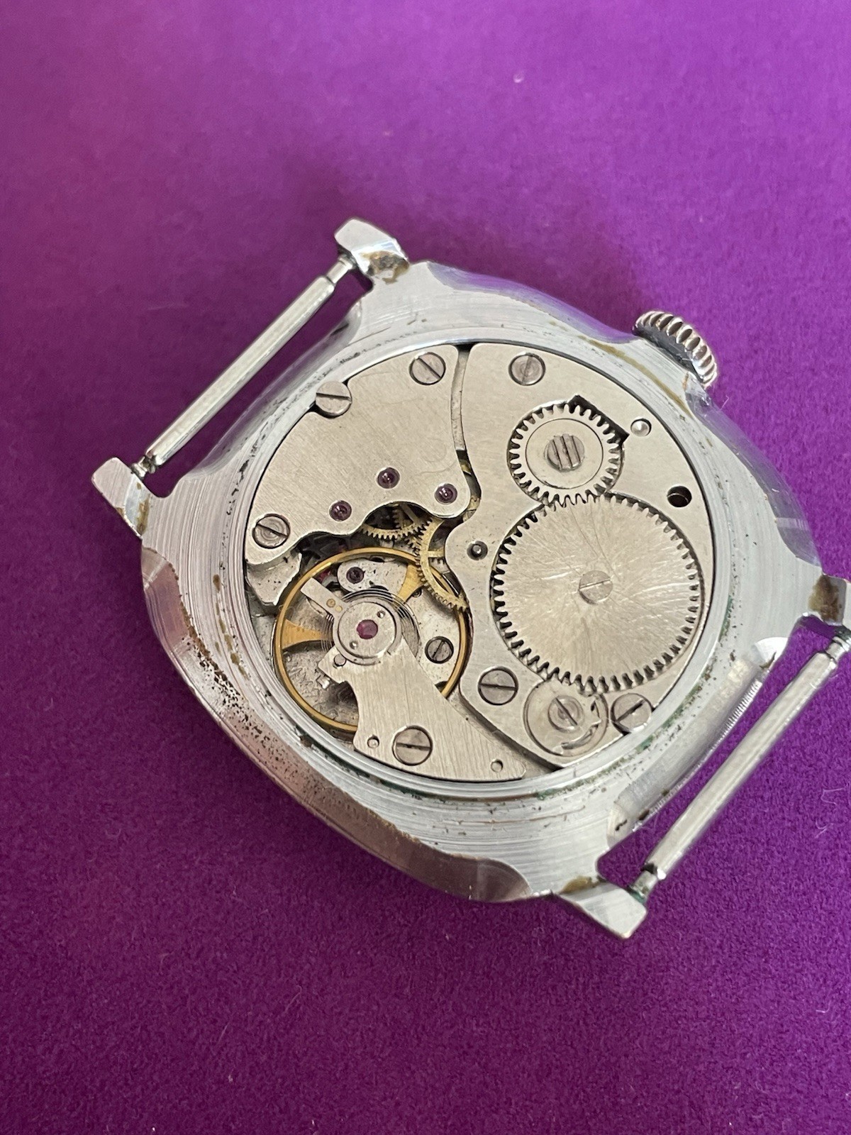USSR Russian Wristwatch Pobeda ZIM 2602 Square Made In Russia Big Numbers
