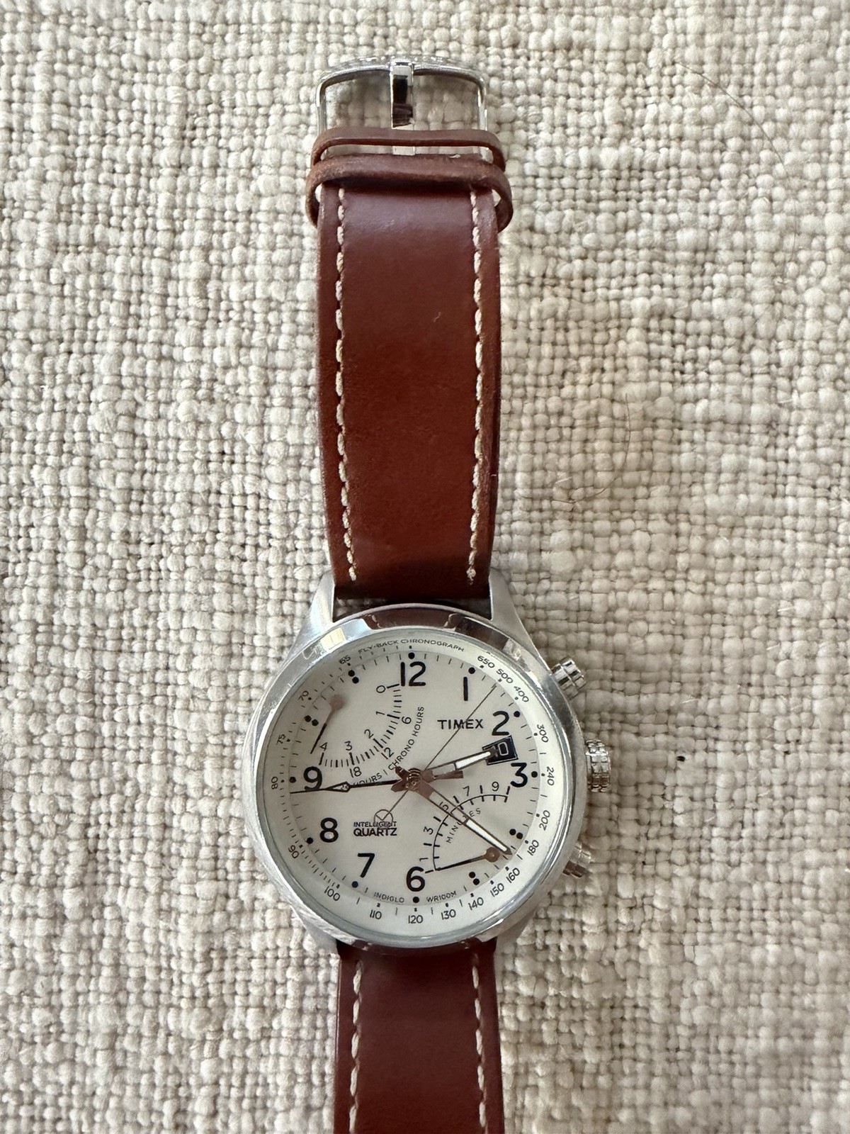 Timex Intelligent Quartz Fly-Back Chronograph T2N932 NEEDS NEW BATTERY