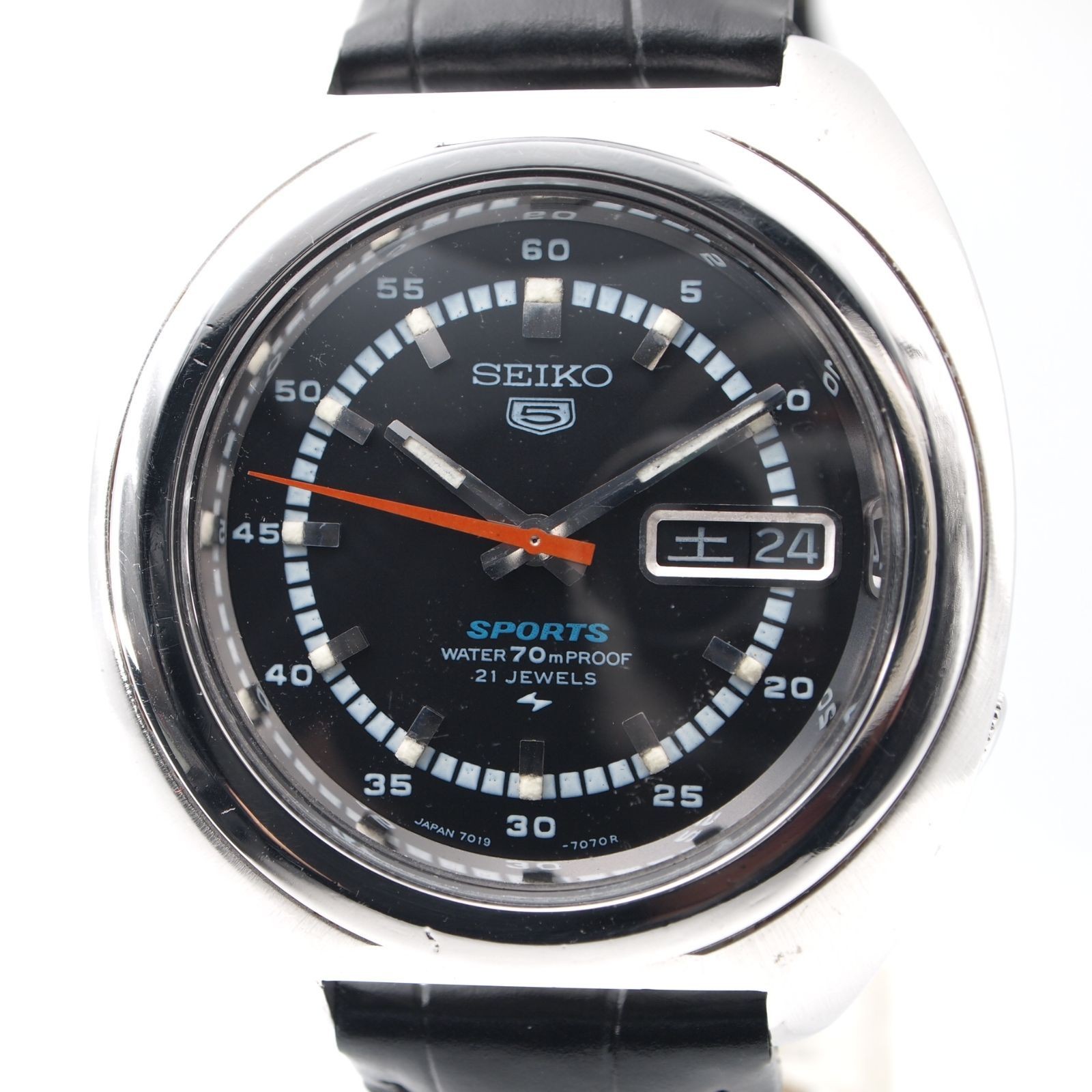 OH Finished SEIKO 5 Sports Black 7019
