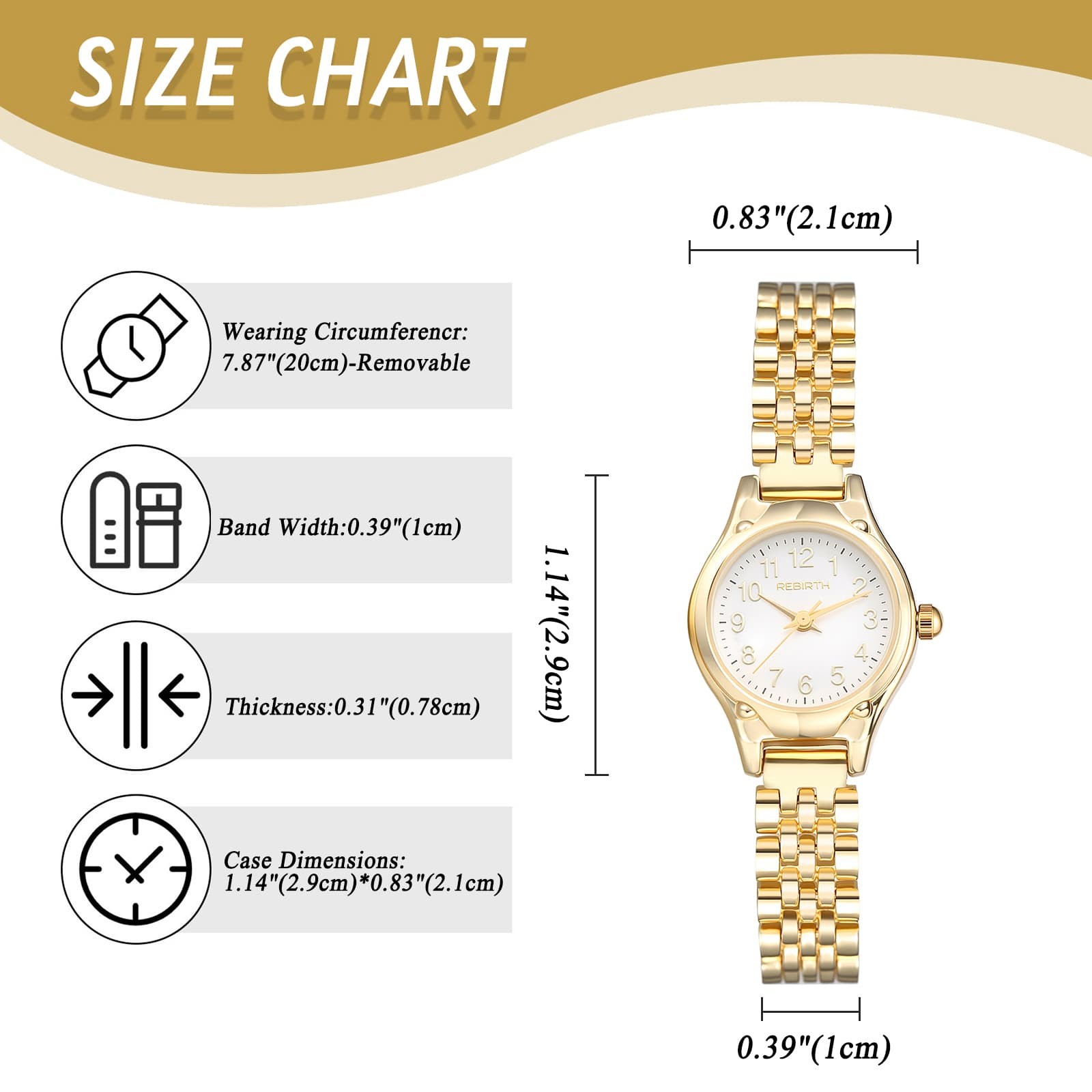 Women’s Thin Small Round Case Quartz Analog Waterproof Wrist Watches Dress Gift