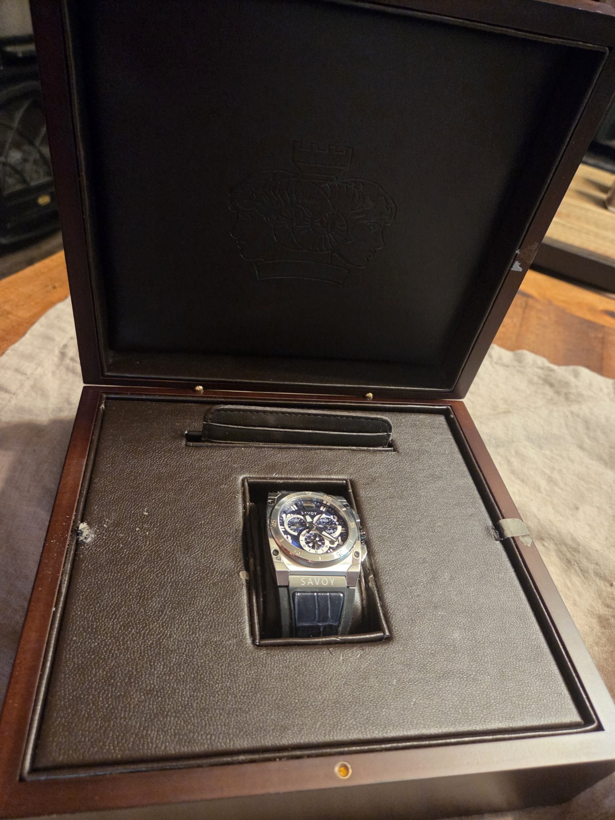 Savoy Midway 44mm Steel Chronograph Blue Dial Men’s Quartz Watch B1201C.03A.RB27