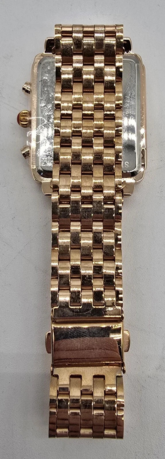 Bürgi 2 Watches Bronze And Leather Look With Rhinestones