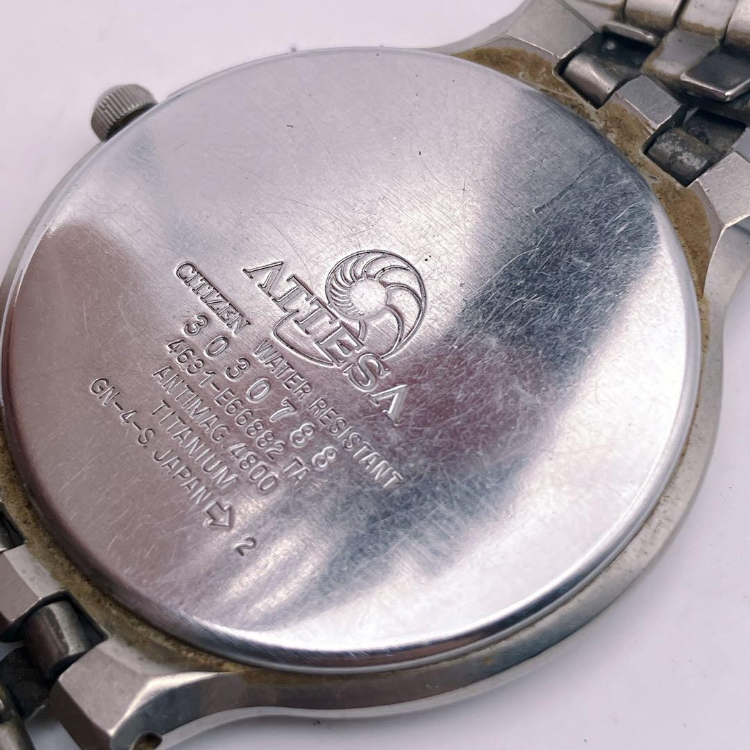 CITIZEN ATTESA Titanium 10BAR,working conditionbattery replaced,W6A4 From Japan