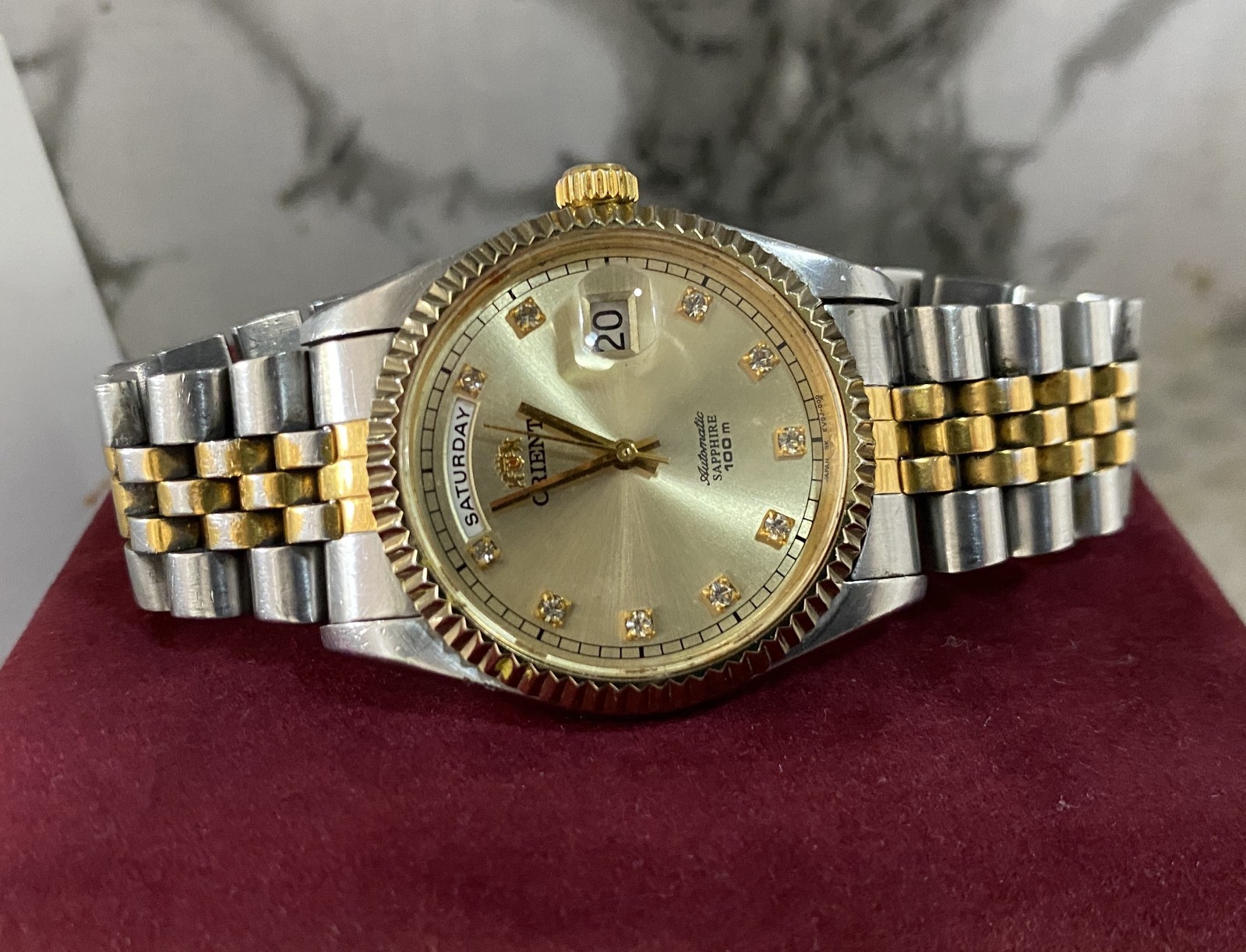 Orient Oyster President Automatic Gold Dial Sapphire Crystal Gents Watch