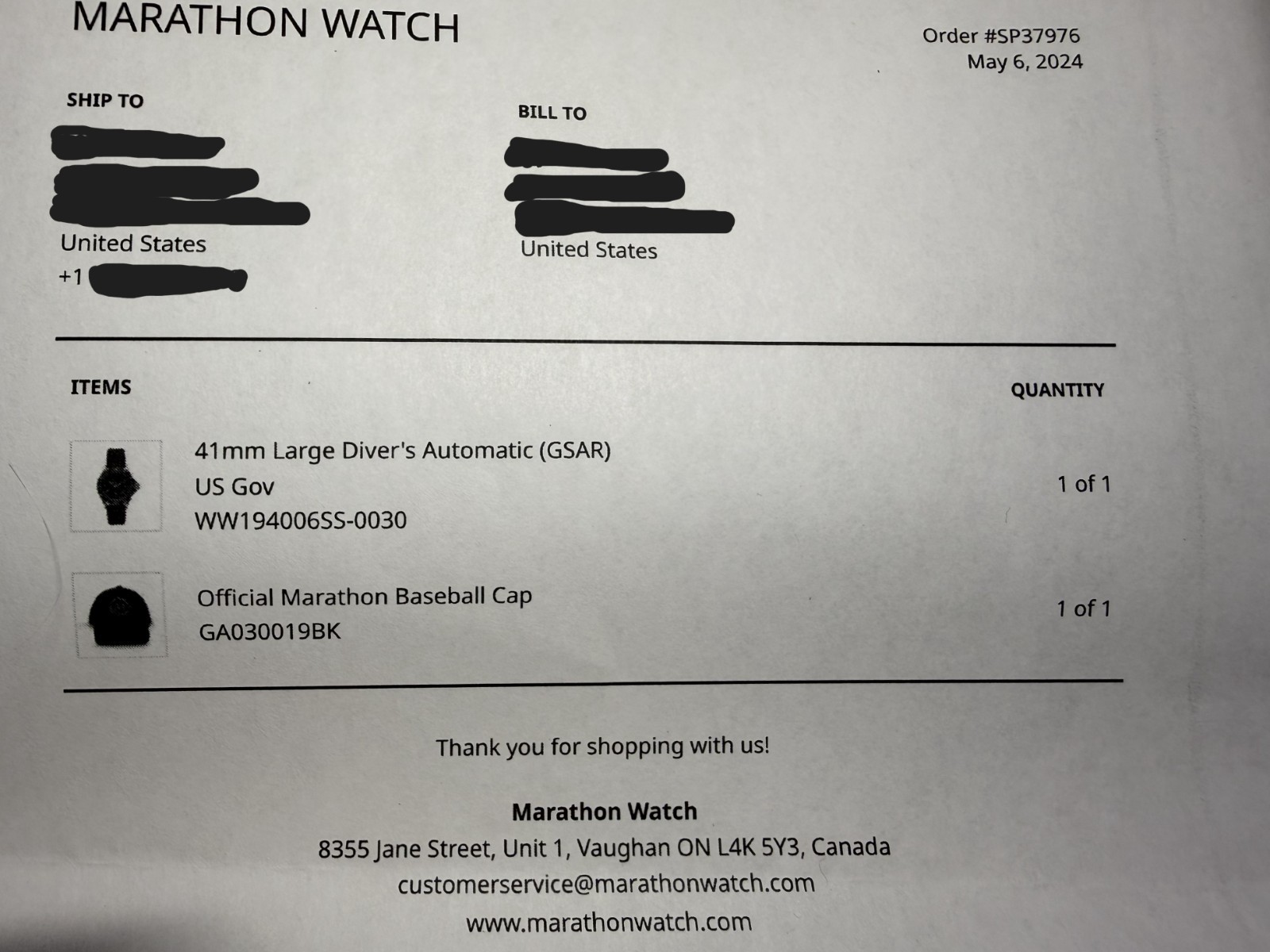 Marathon GSAR 41mm US GOVT face marked 41mm Auto Diver – Factory Serviced/Extras