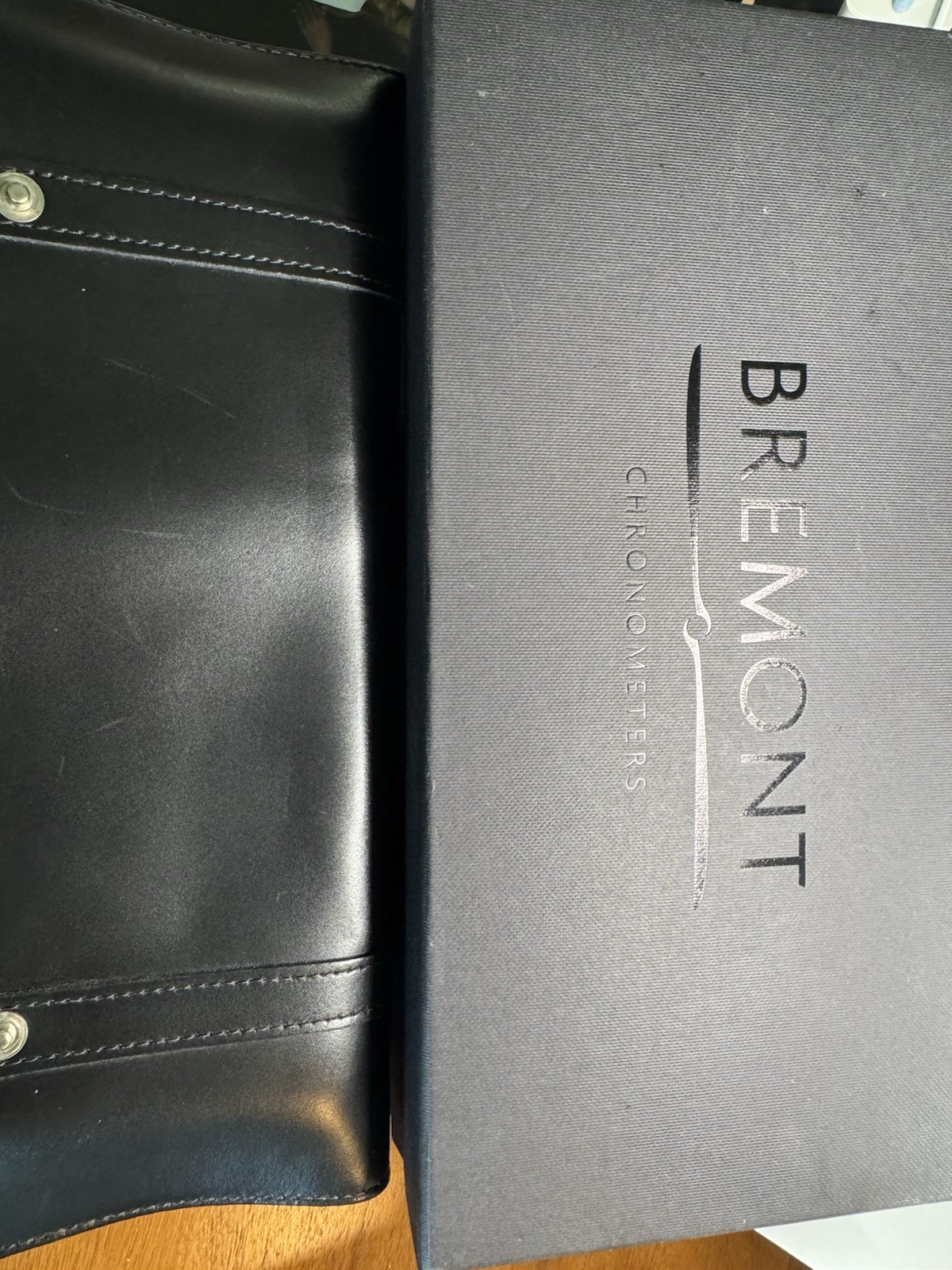 Bremont ALT1-P2 Auto Chronograph Date 43mm Blue Dial Leather Strap Box