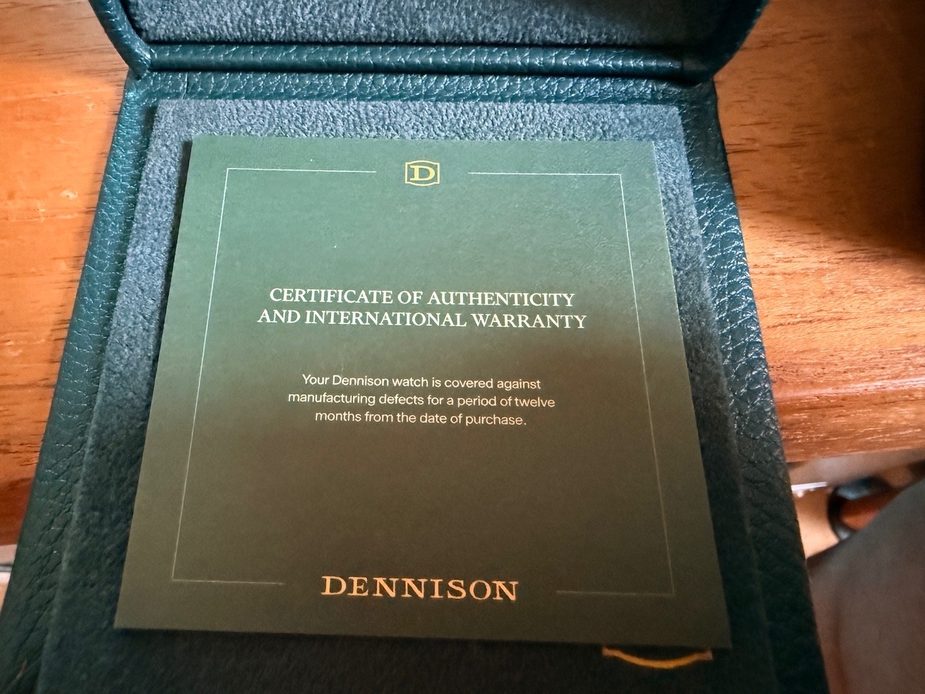 Dennison ALD1 Watch Green Sunray LNIB Complete. 33×37 mm. Great Gift.