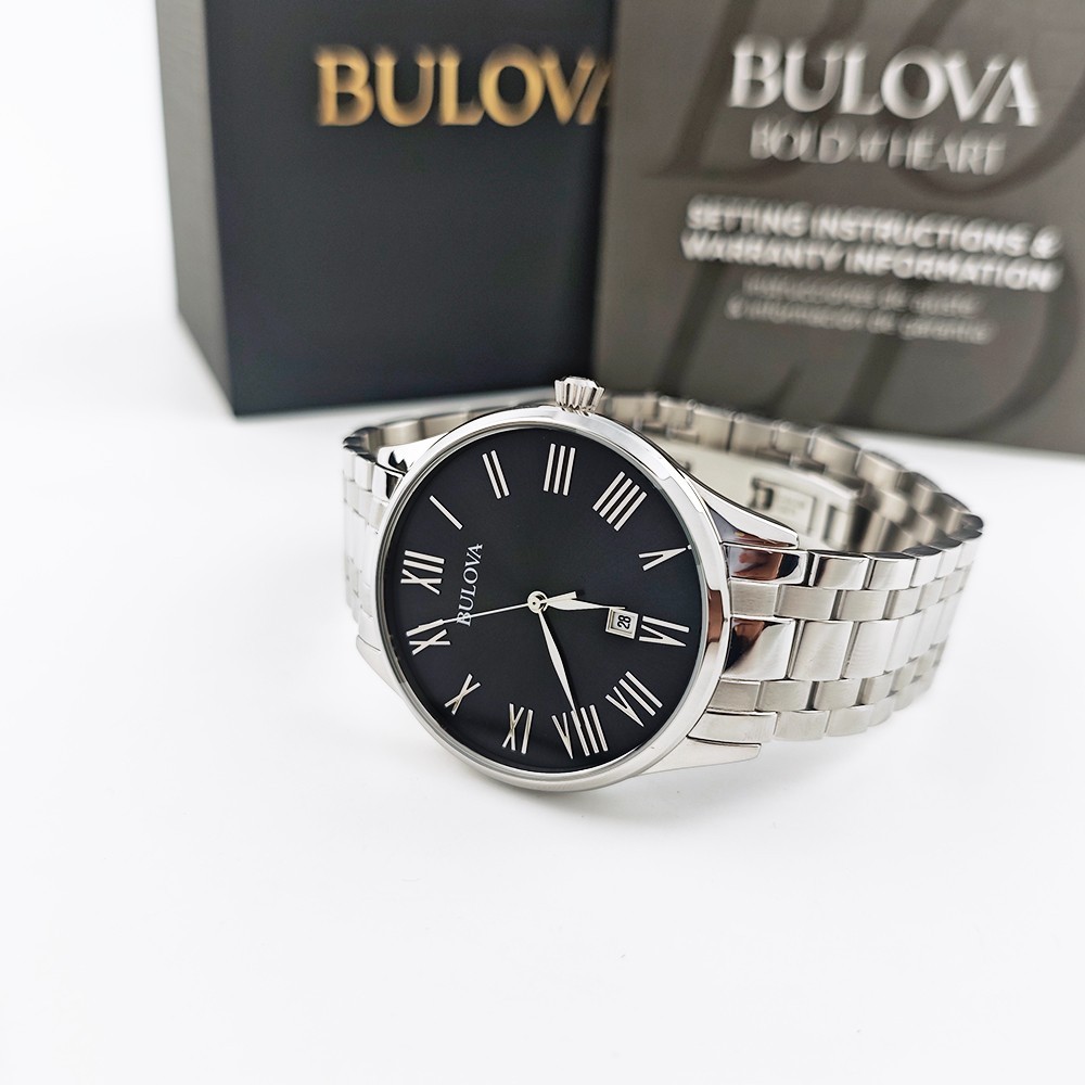 Bulova 96B261 Classic Gray Dial Silver-Tone Bracelet Men’s 40mm Quartz Watch