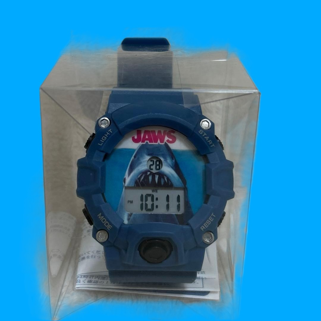 USJ Exclusive JAWS Digital Watch Universal Studios Japan Movie Blue Rare NIB