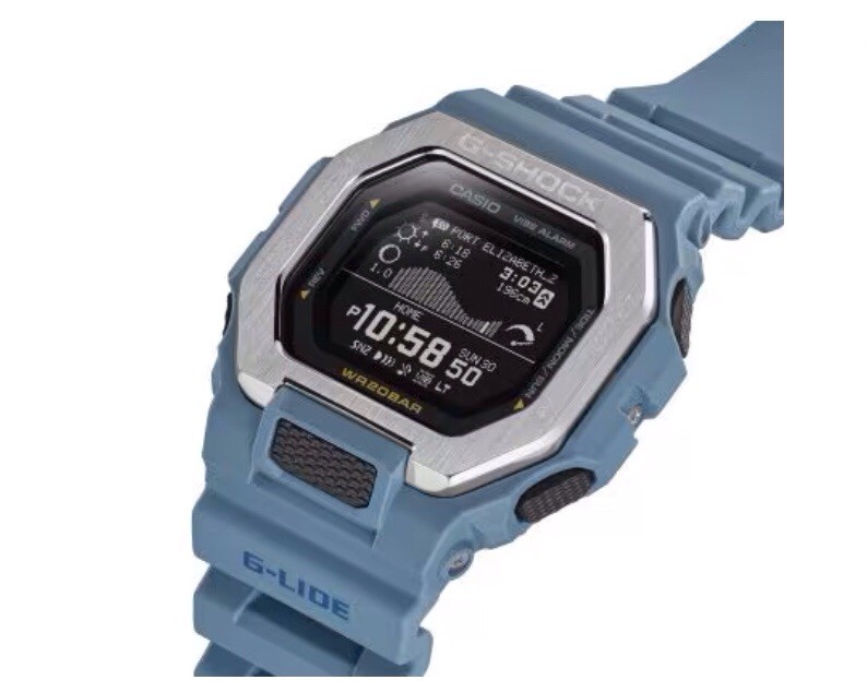 NEW Casio G-Shock G-LIDE Digital Blue Bluetooth Surf Mens Watch GBX100-2A