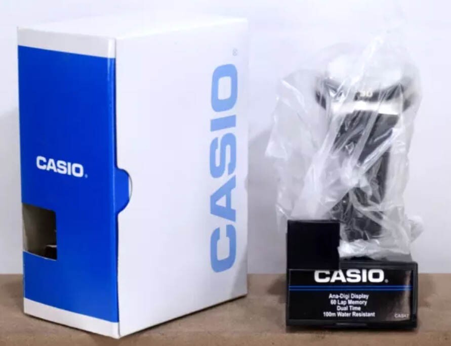 Casio Digital Watch Men 43mm Blue Moon Phase 3473 WS-1100H Tide Graph WR 10″