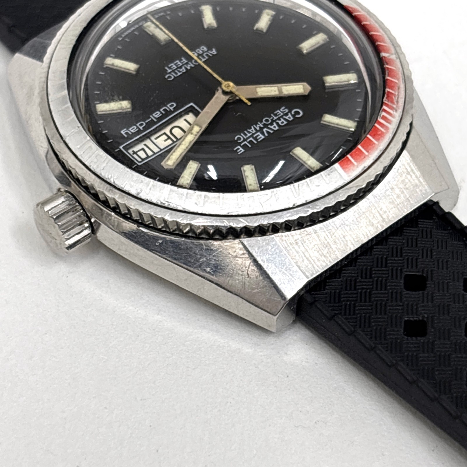 Vintage 1979 Caravelle Devil Diver Automatic 38mm Ghost Bezel 666ft West Germany