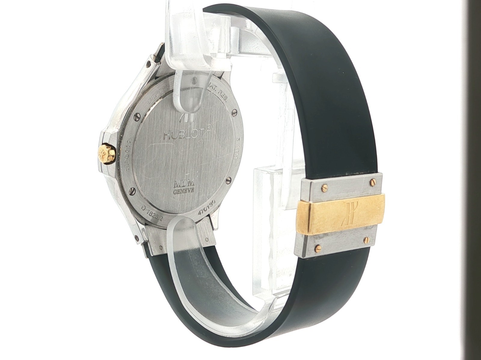 Men’s Hublot MDM 38mm Stainless Steel & Gold Tone Bezel Wrist Watch Ref. 1823.2