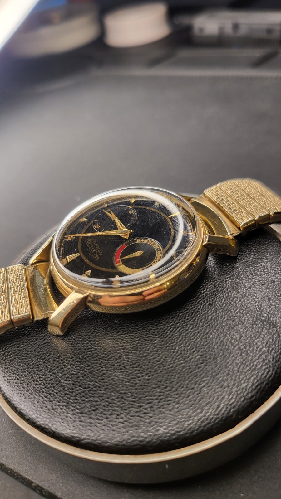 Vintage LeCoultre Futurematic Automatic – Rare Black Dial Gold Filled – Serviced