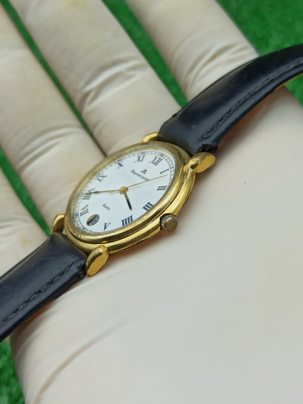 Authentic MAURICE LACROIX Quartz Men’s Wristwatch Swiss 90s