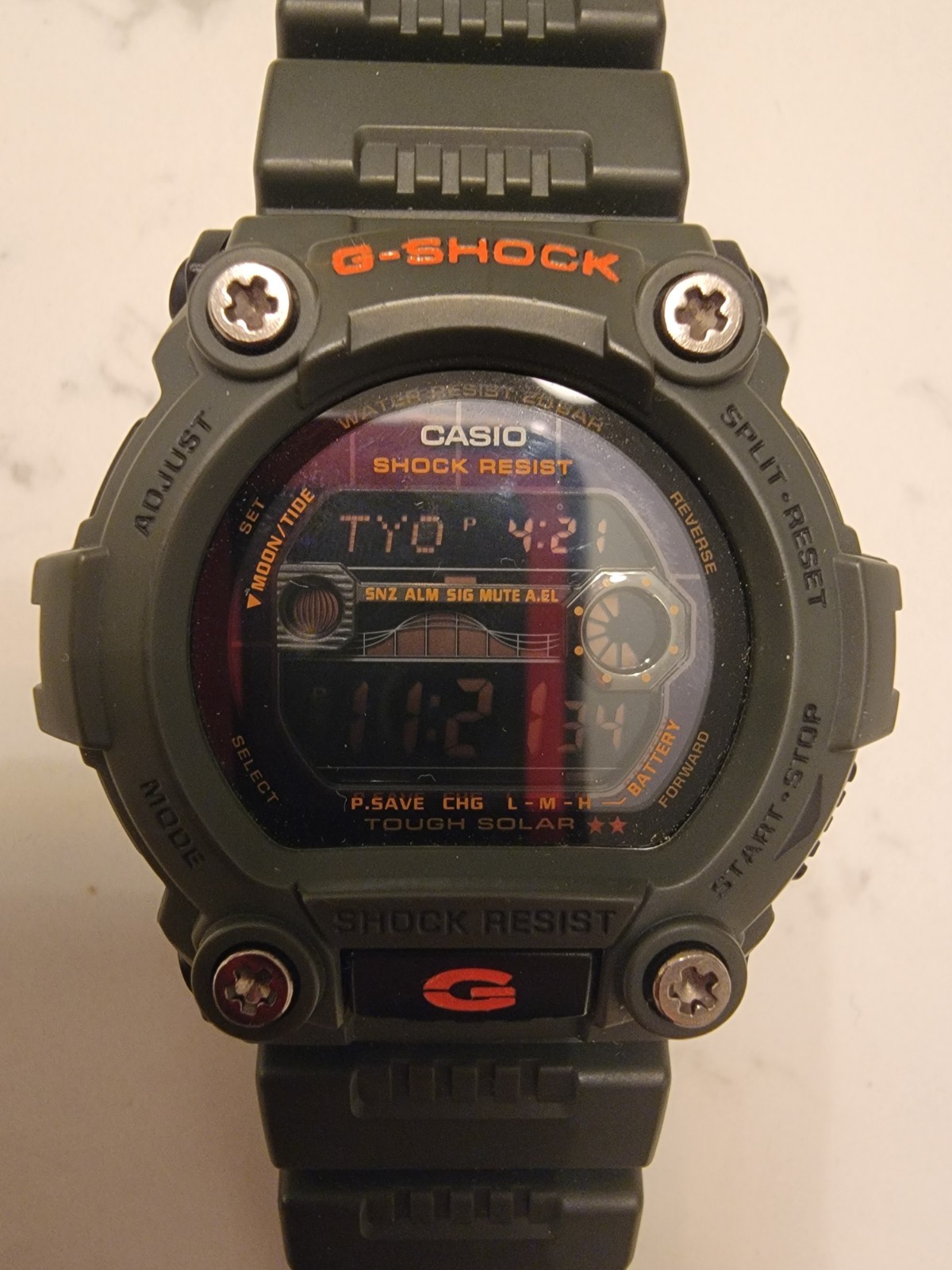 Casio G-SHOCK Tough Solar Digital 200m Men’s Resin Black Sport Watch 53mm