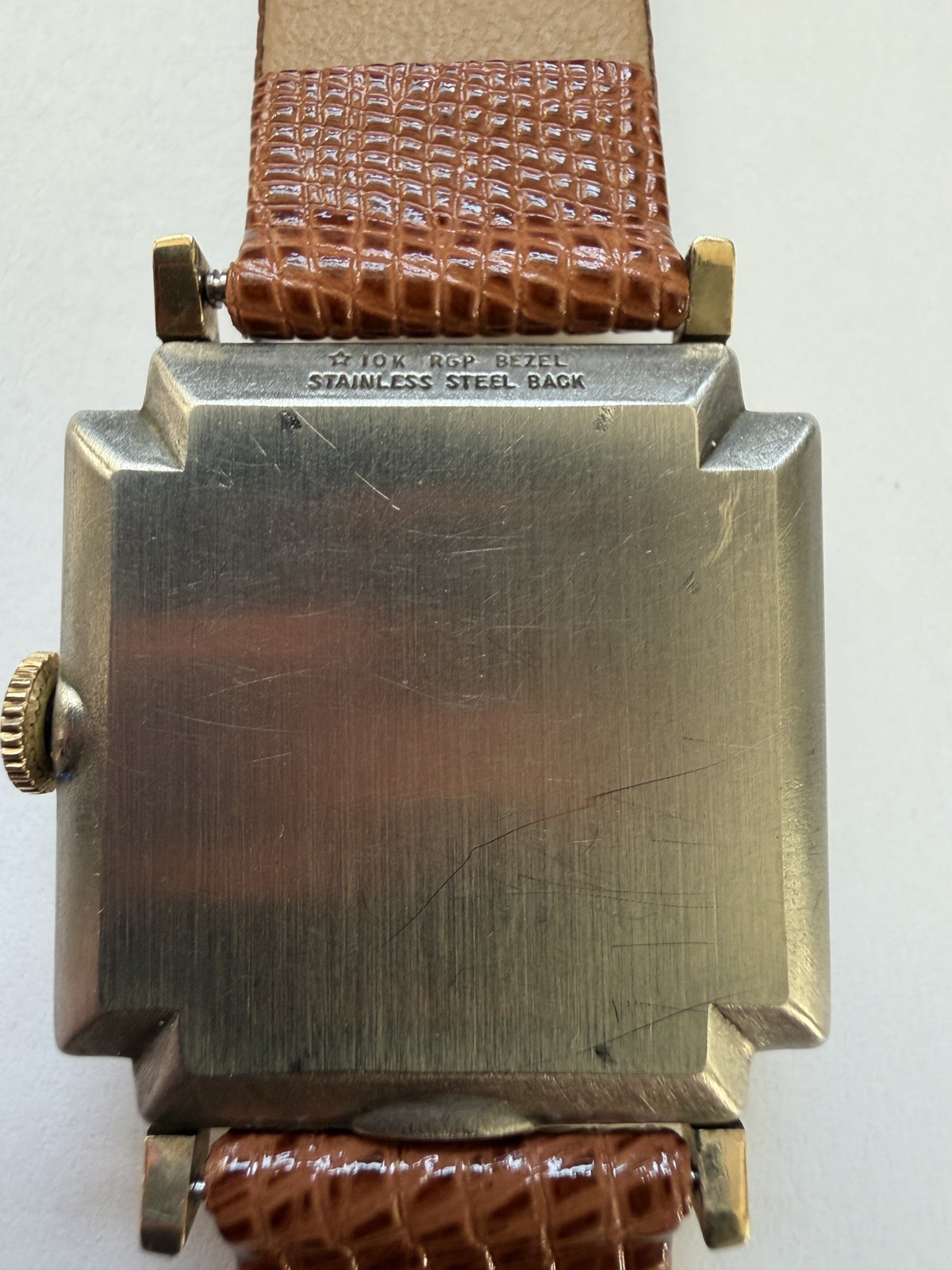 WITTNAUER GENEVE CAL. 11K 17 JEWEL MENS VINTAGE GOLD FILLED WRIST WATCH RUNNING