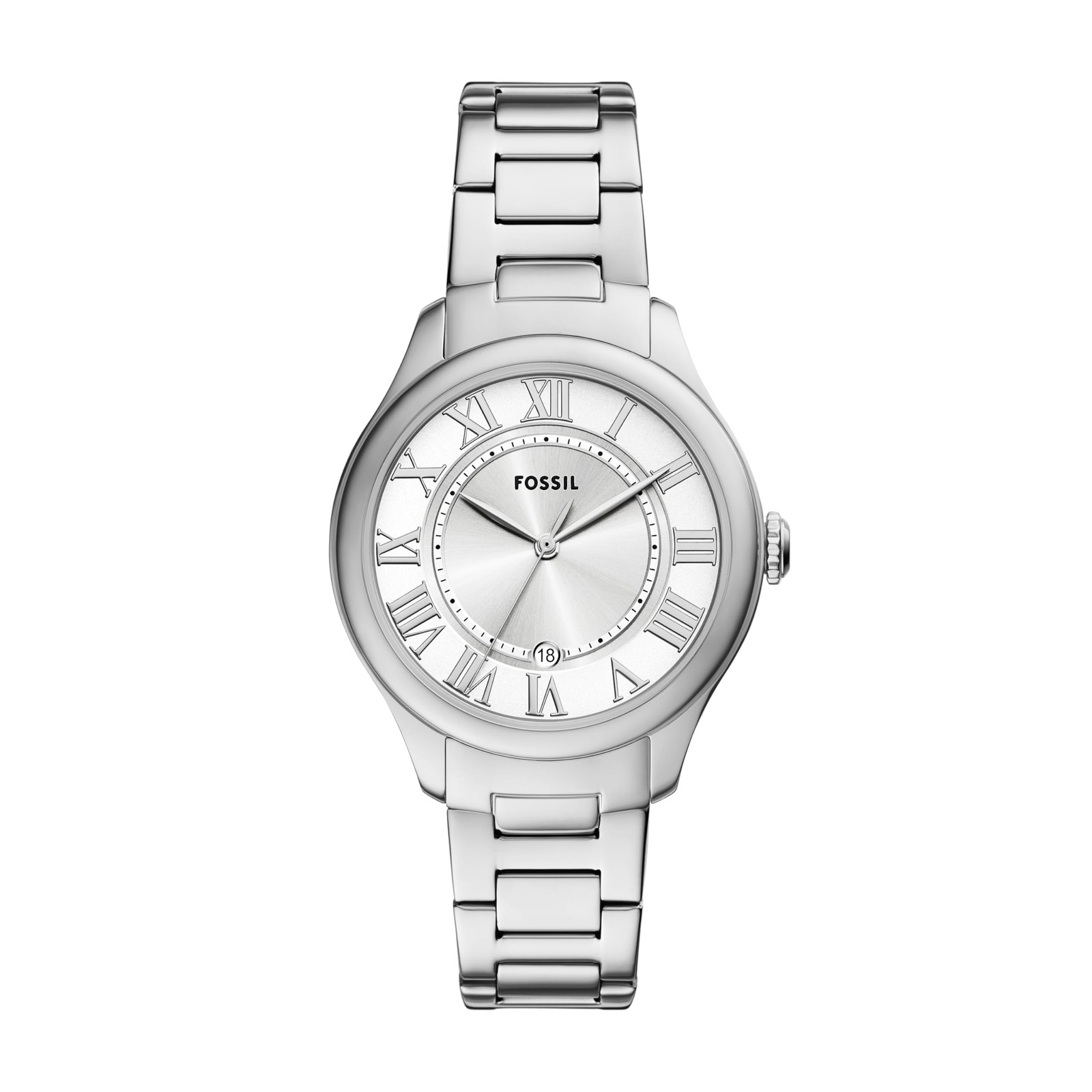 Fossil Women’s Watch, Gilmore Three-Hand Date Stainless Steel Watch for Women