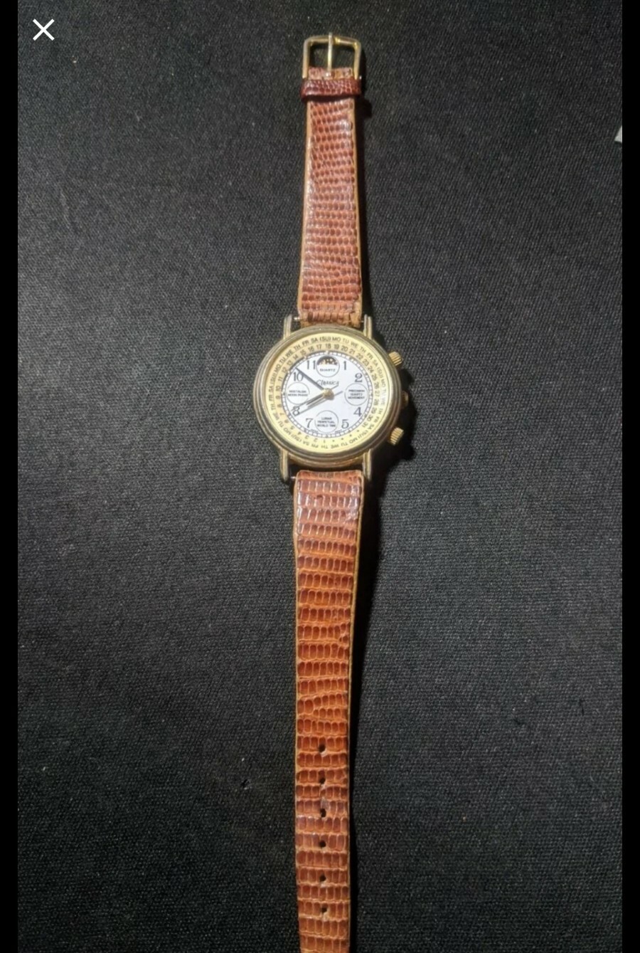 Rare CLASSICS Watch. MoonPhase. Rotating Inner Bezels!. Lunar Time. Tested & Wrx