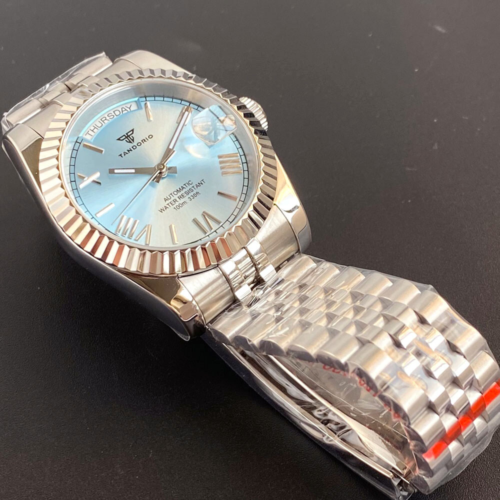 Tandorio 200M Dive 36mm 39mm Date Week Sunburst Dial Roman Number NH35 Men Watch