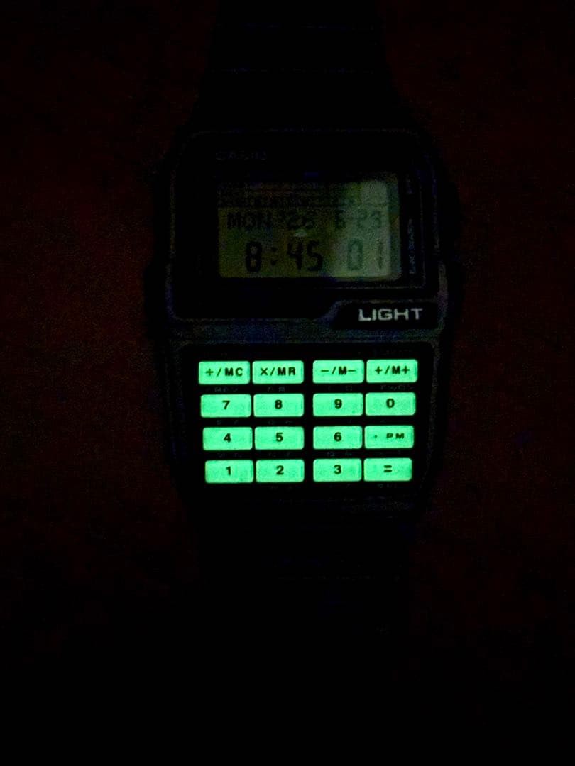 CASIO Data Bank DBC-150 Gun Metal Rare Color New Battery Retro Watch