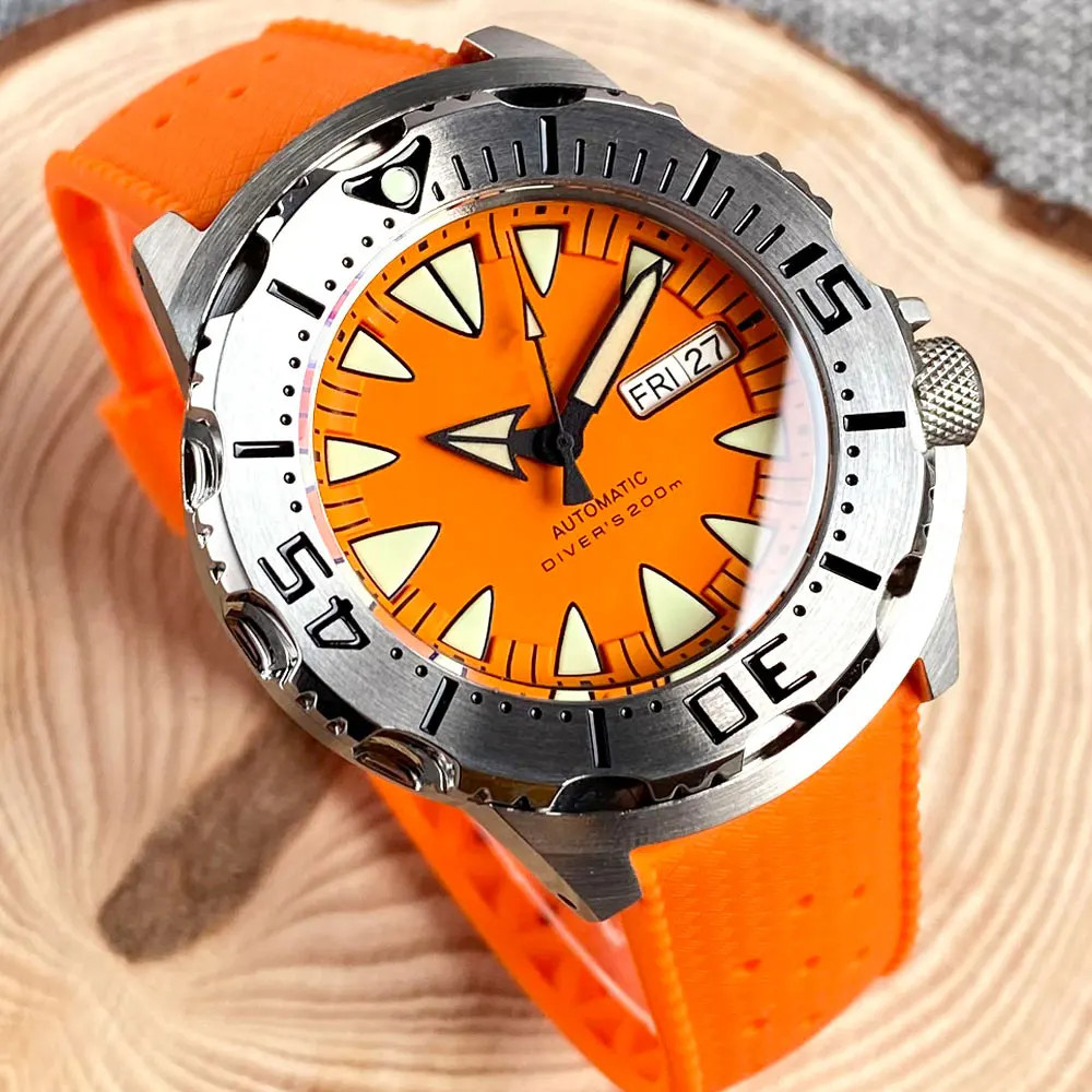 42mm Tandorio Monster NH36A Automatic Diving Men’s Watches Sapphire Glass 20ATM