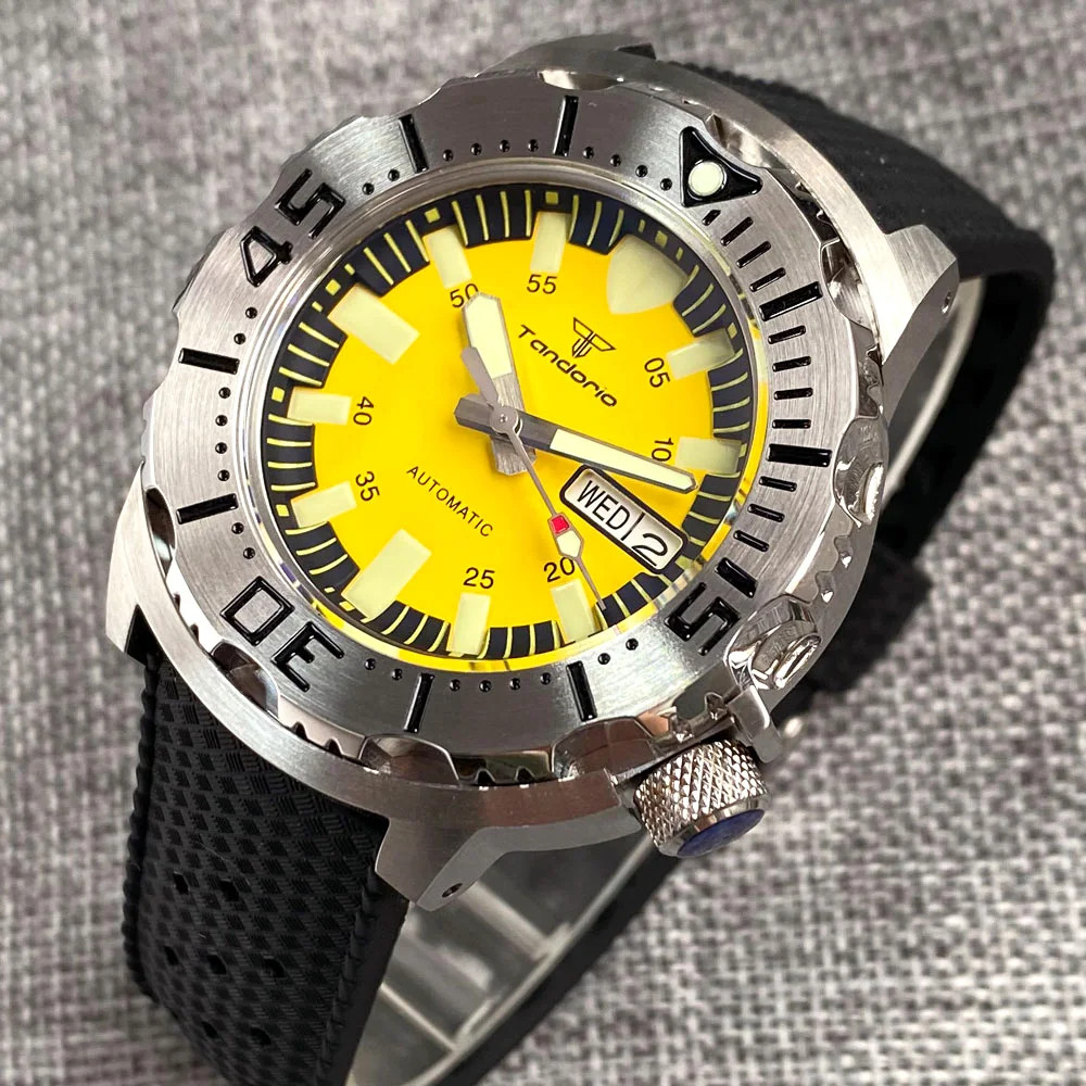 42mm Tandorio Monster NH36A Automatic Diving Men’s Watches Sapphire Glass 20ATM