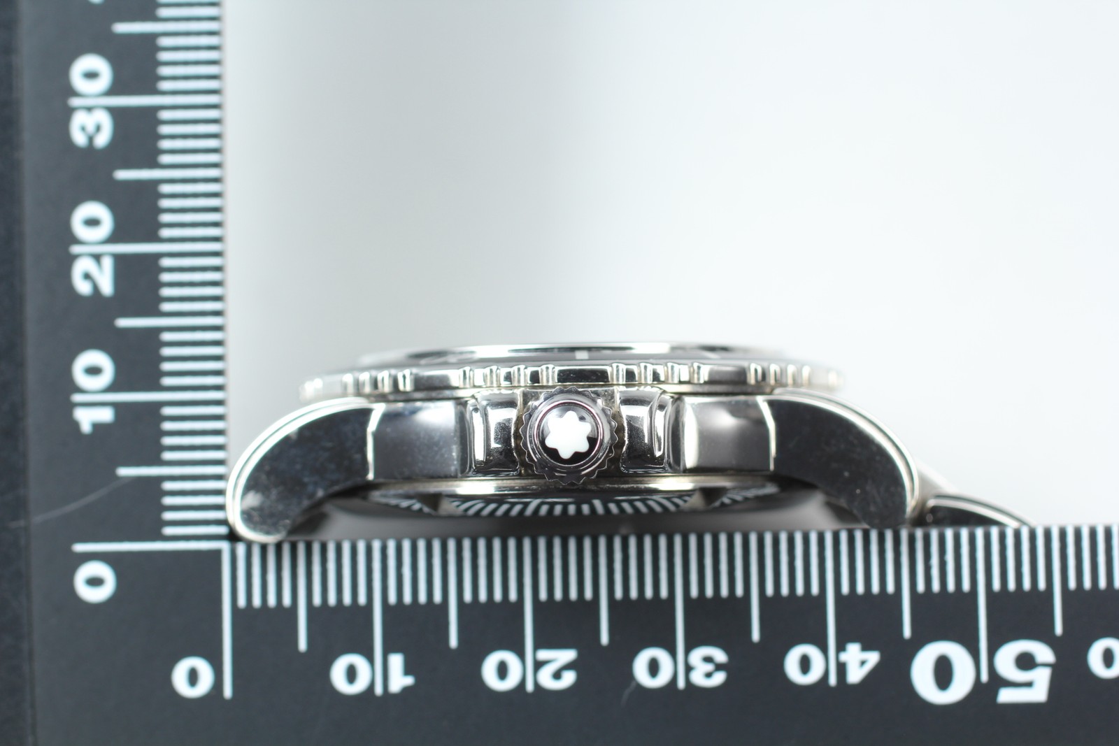 [ w/Box ] MONTBLANC Meisterstück 7037 Black Quartz Date SS Swiss Made Mens Watch