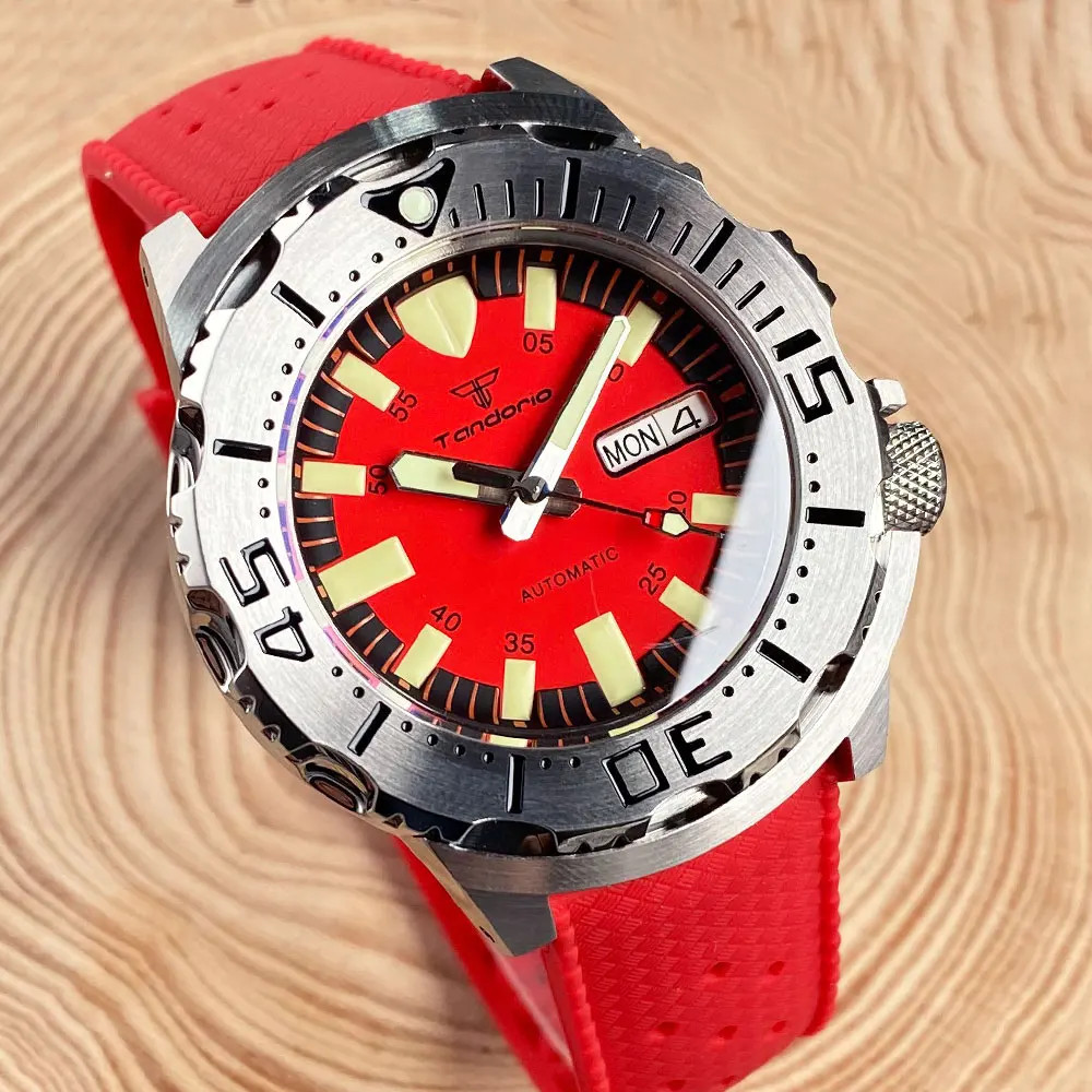 42mm Tandorio Monster NH36A Automatic Diving Men’s Watches Sapphire Glass 20ATM
