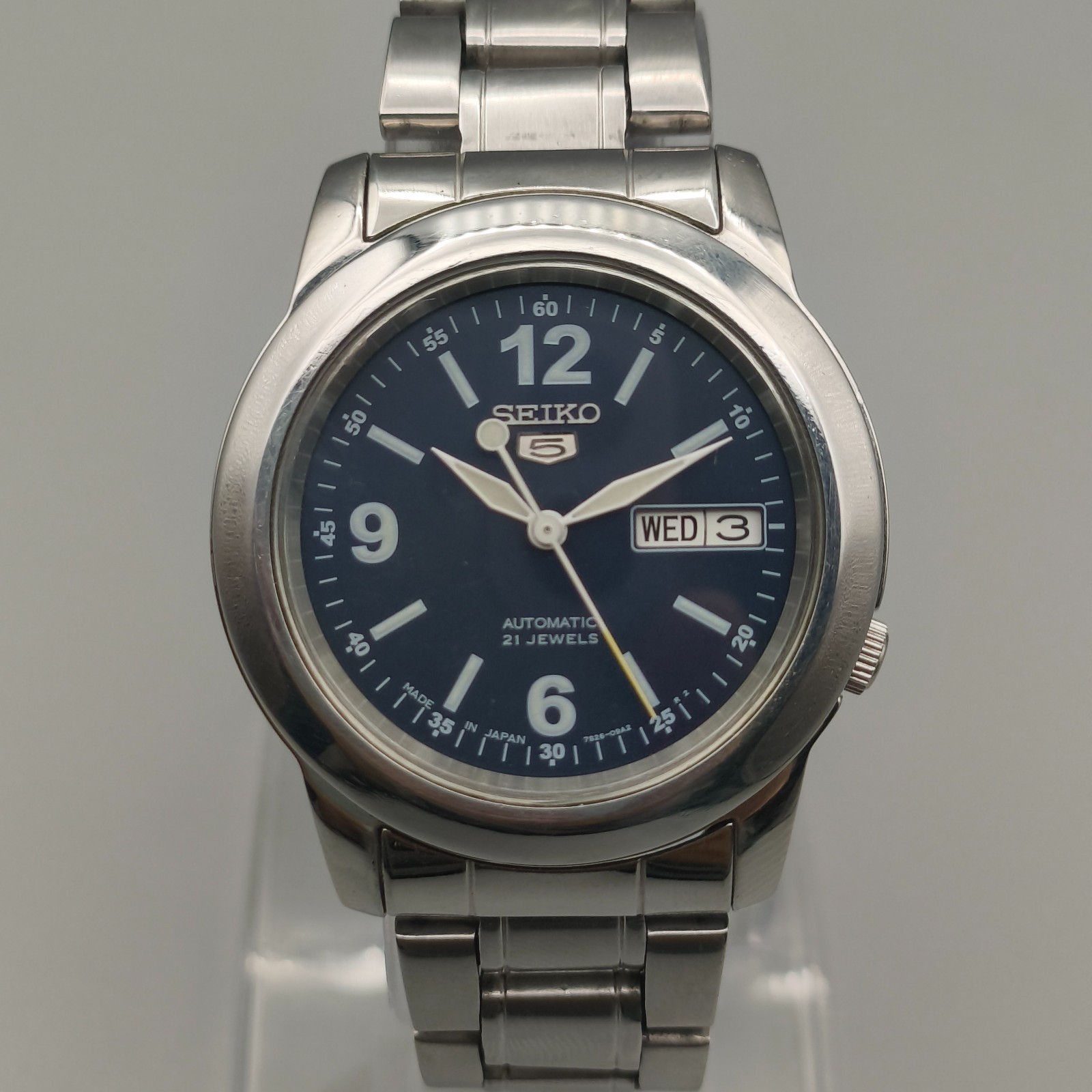 Vintage Seiko 5 7S26 Automatic 21 Jewels Blue Men’s Watch Japan