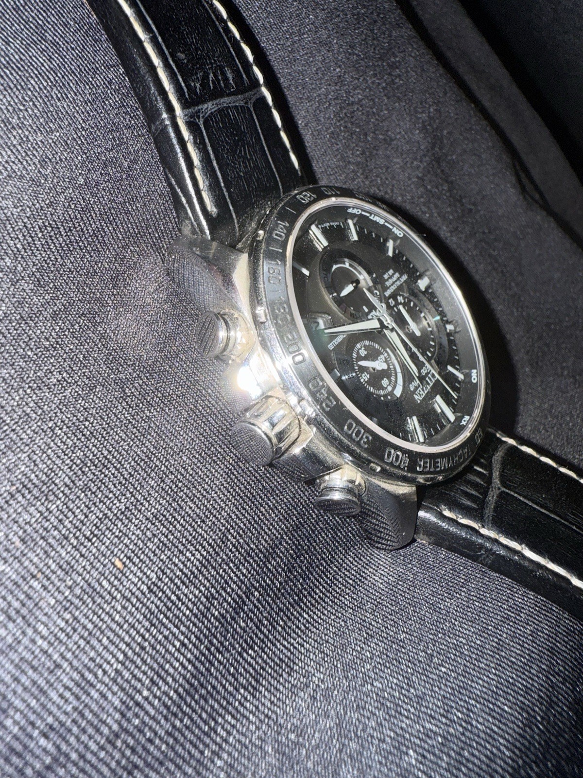 Citizen Men’s Eco-Drive Chrono A-T Alarm Radio Controlled Strap WatchAT4000-02E