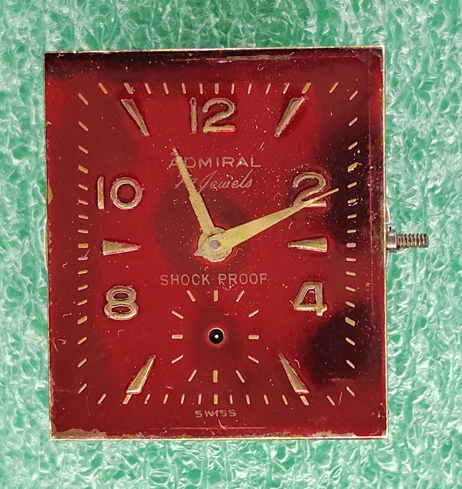 lot M412 Mens Admiral Hallmark Movement Bal Rotates Manual Vintage Watch Parts