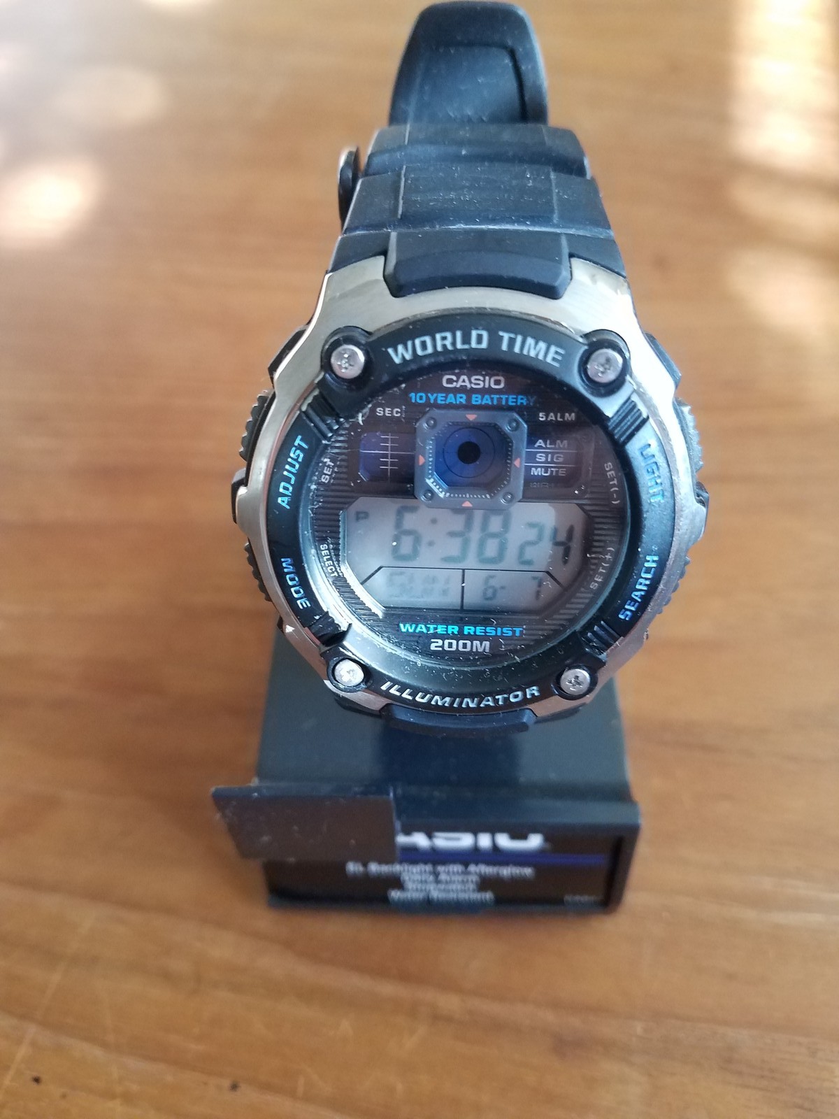 Casio AE2000W-1AV Sport Digital-10 Year Battery-World Time (Model: