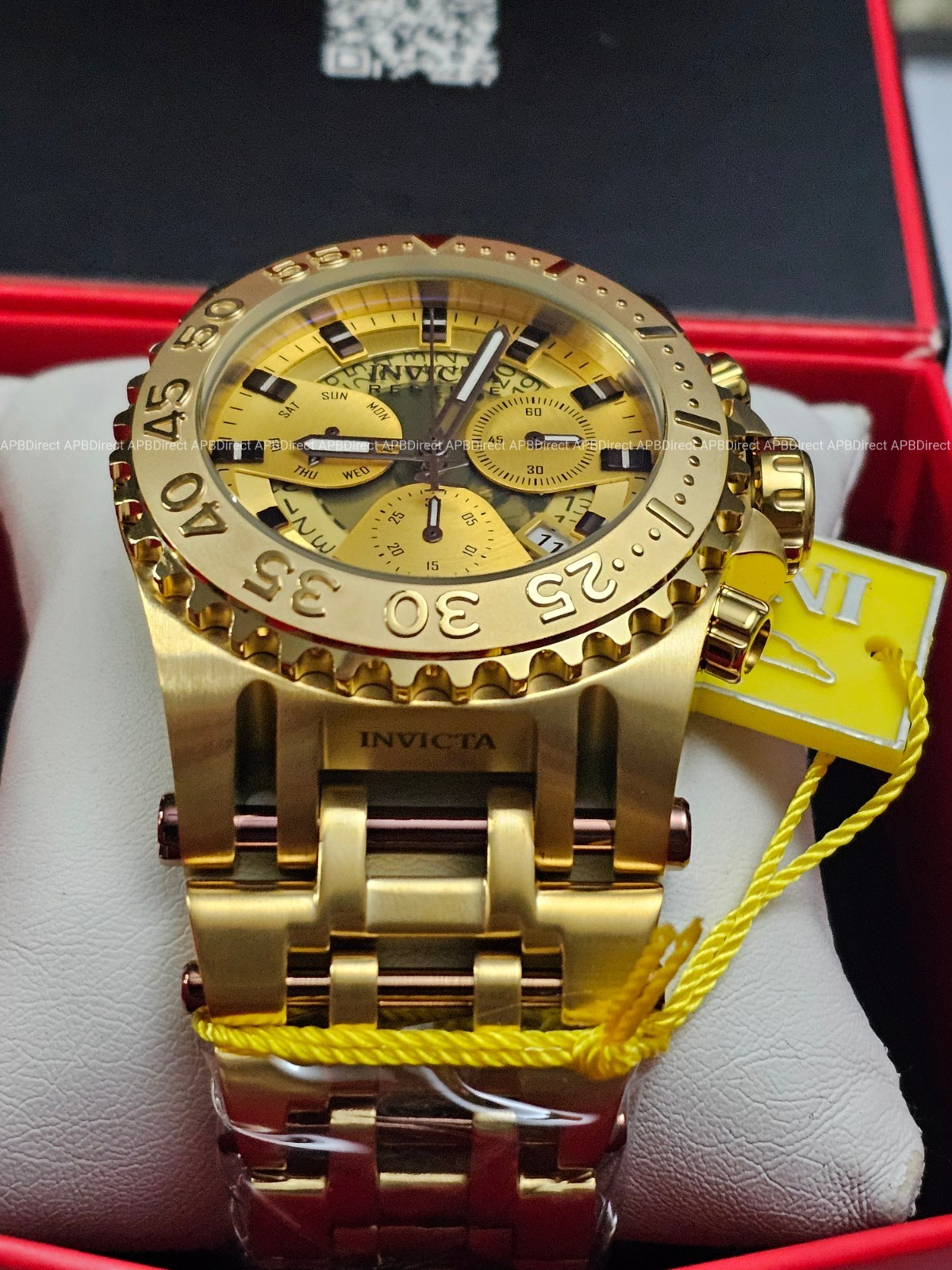 Invicta – Reserve CHAOS Gold LABEL – Swiss Z60 Chrono Gold Plated SS Mens Watch