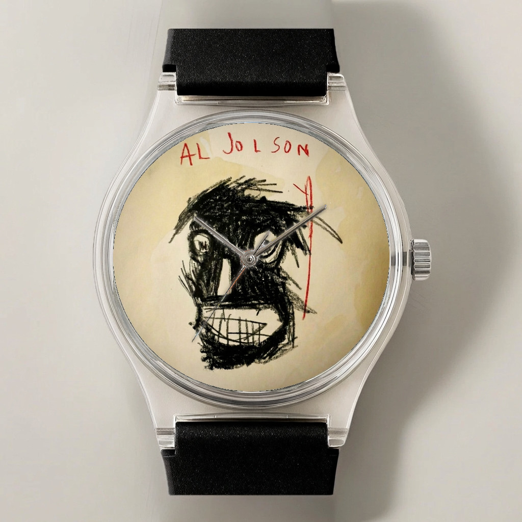 BASQUIAT Inspired Drawing Al Jolson Crown Pop Art Wrist watch