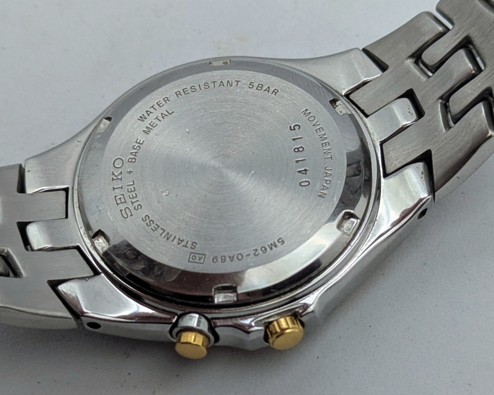 Seiko Kinetic SKA040 5M62-0A89 Two-Tone White Dial | New Capacitor
