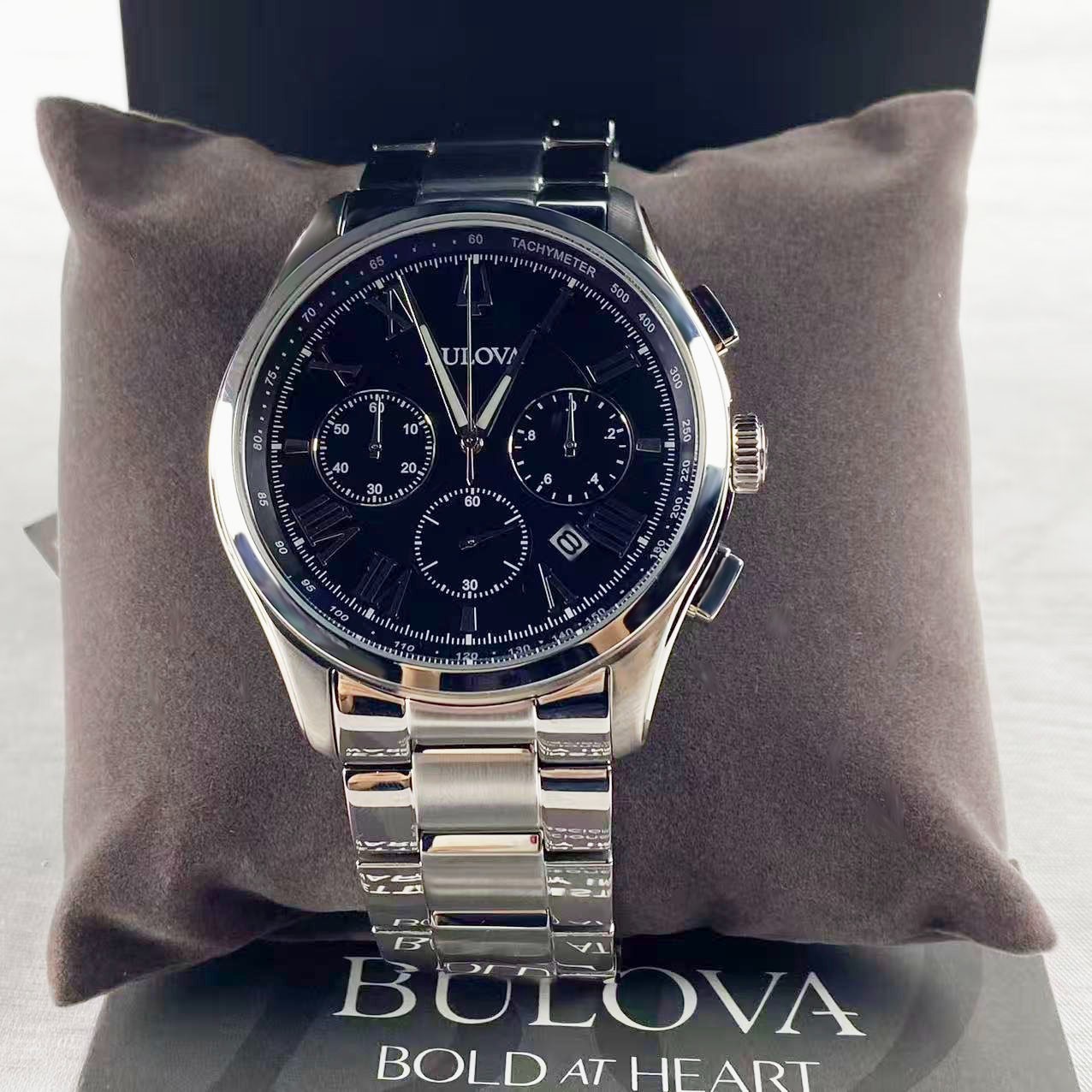 Bulova 96B288 Men’s Wilton Chronograph Quartz Watch Stainless Steel 46.5 mm