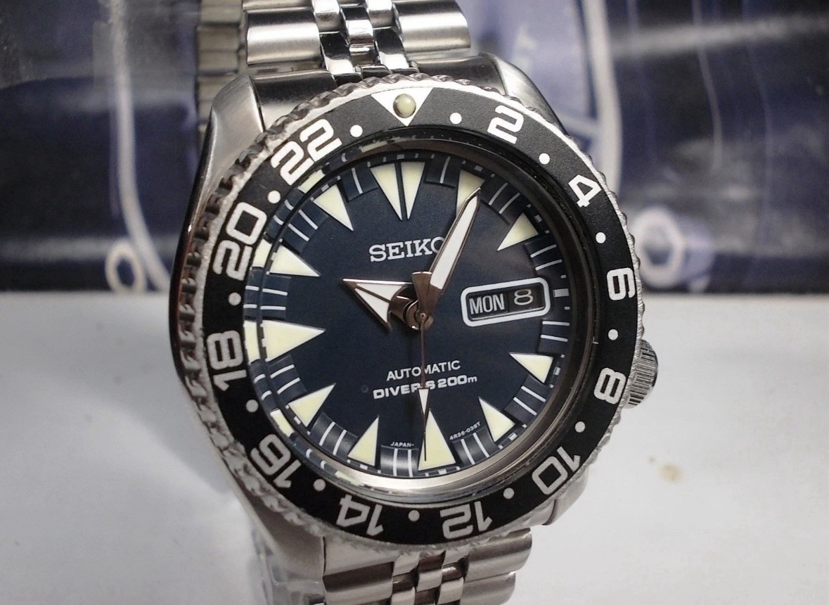 SEIKO MOD SCUBA DIVERS SKX007 DAY/DATE MENS WATCH 7S26-0020 ‘MONSTER’