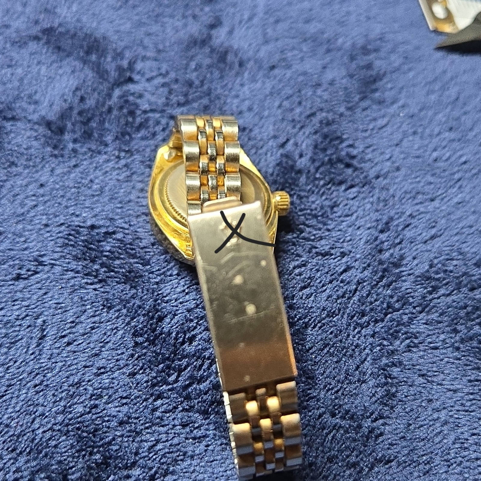 Nice Running 26mm Gold Dial Two-Tone Auto Fluted Date. High End Look Alike