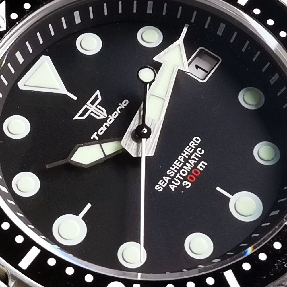 30ATM Tandorio 46.5mm Japan NH35A Lume Sapphire Glass Men Mechanical Watch Date